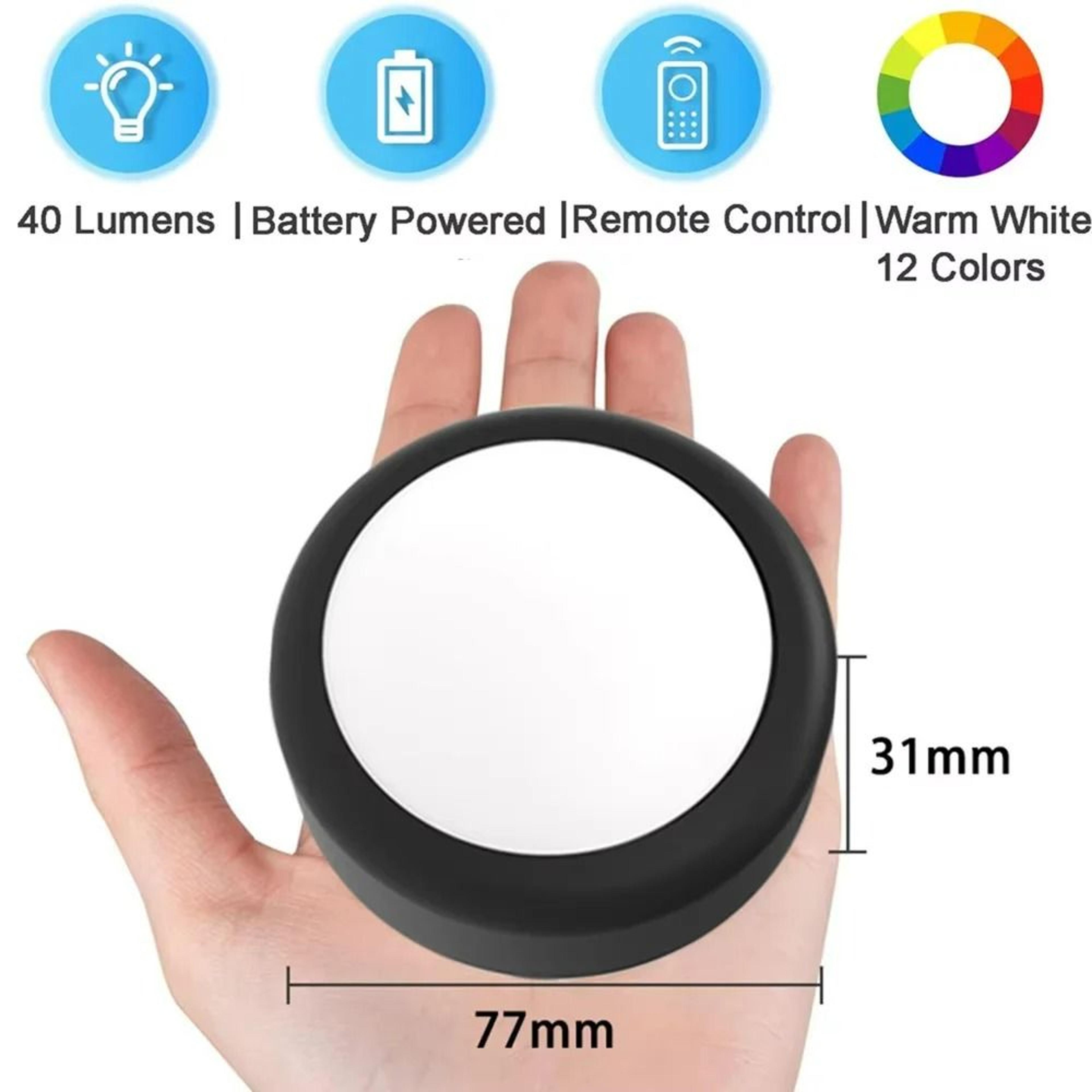 Wireless RGBW LED Puck Lights With Remote Control 2