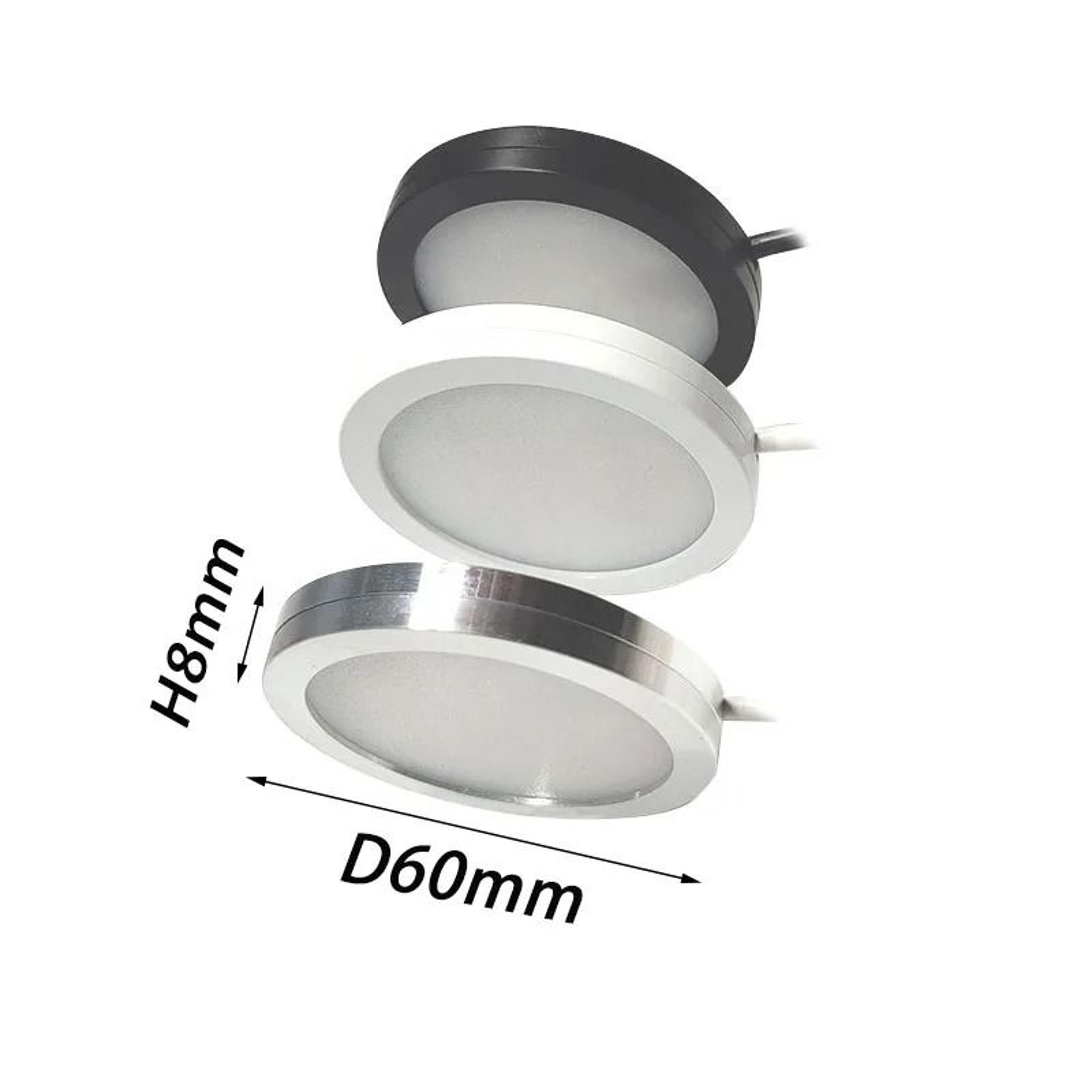 5V USB LED Caravan  Cabinet Spot Puck Light With Switch 2