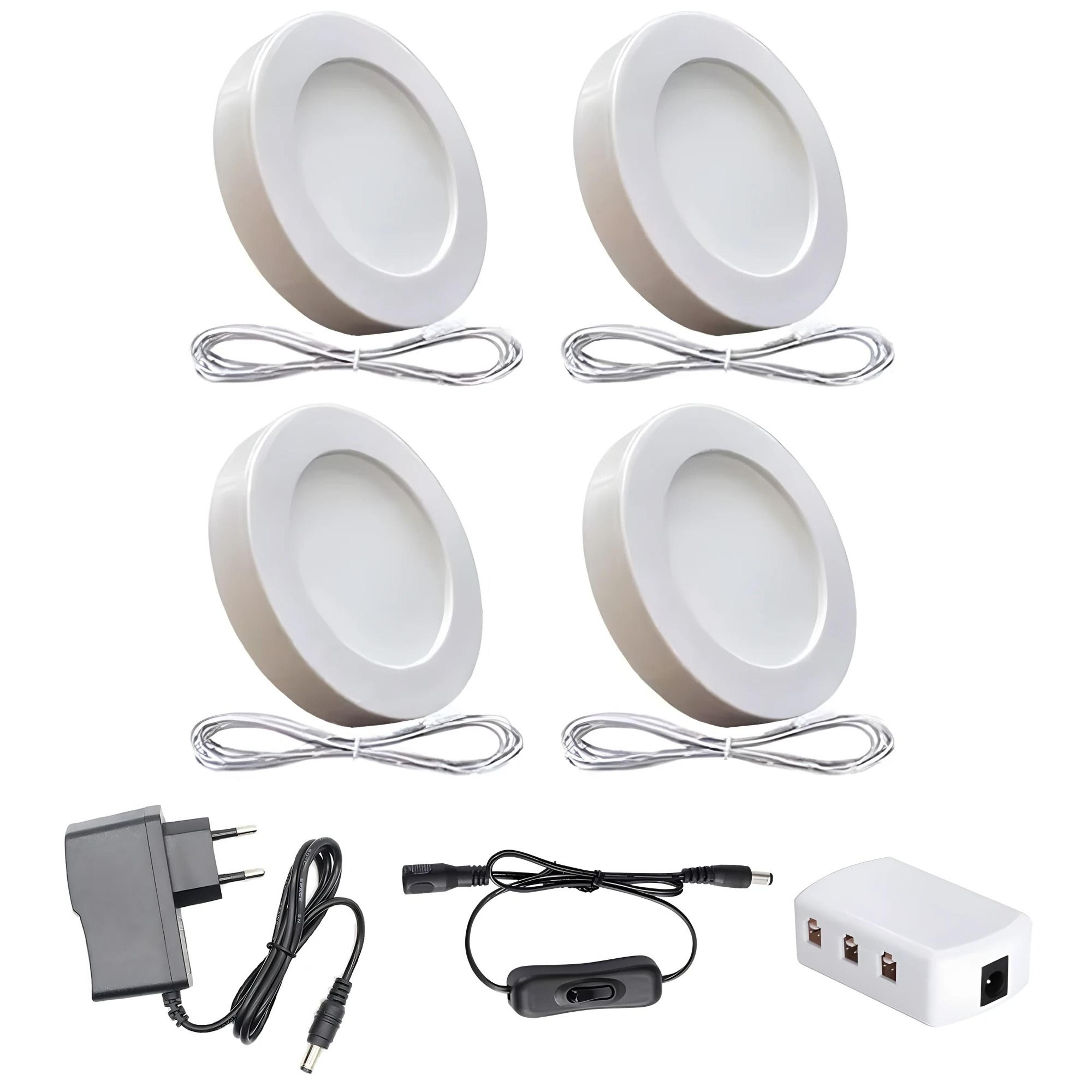 12W SurfaceMount DirectAC LED Undercabinet Puck Light Kit 6