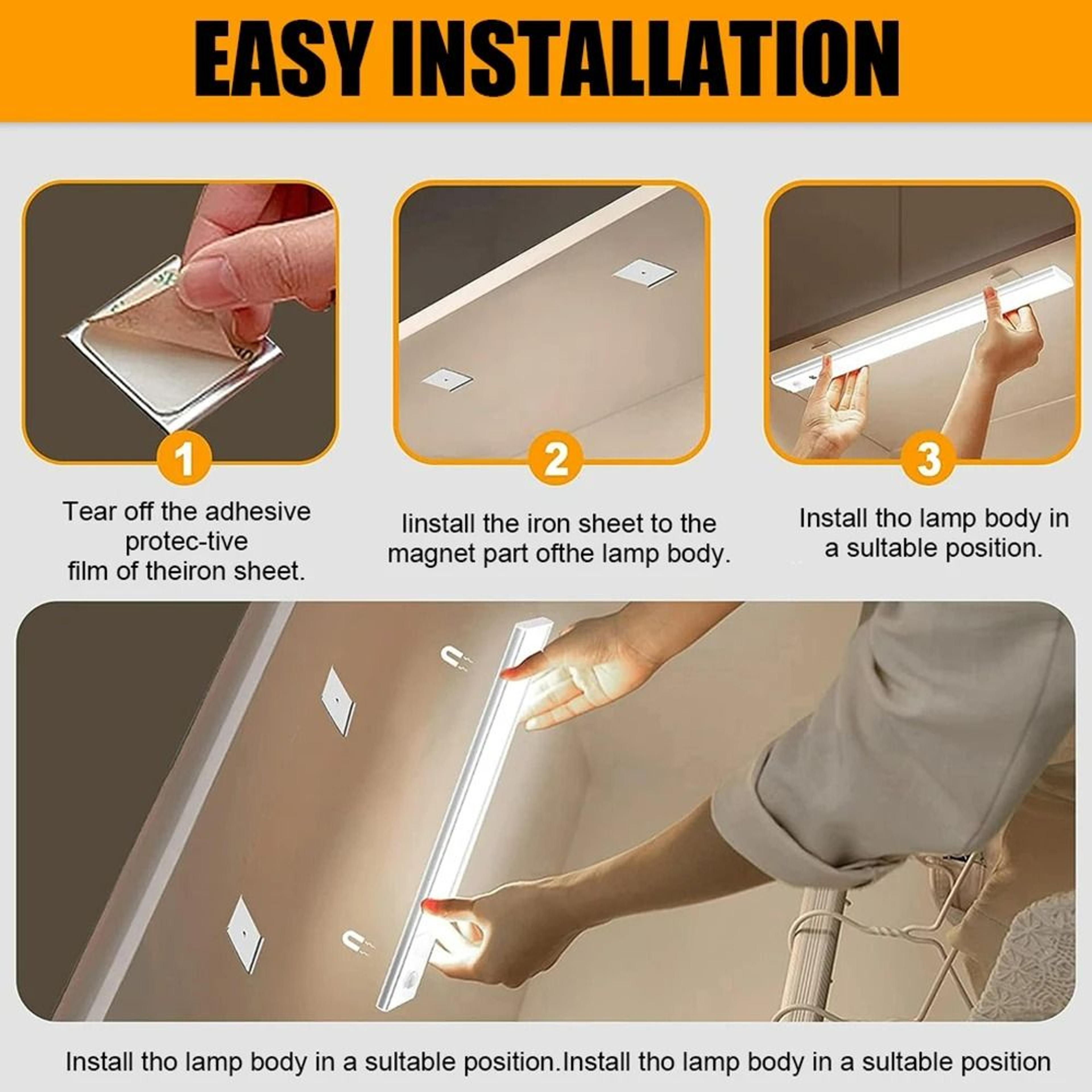 Rechargeable UltraThin Motion Sensor LED Light Bar 3
