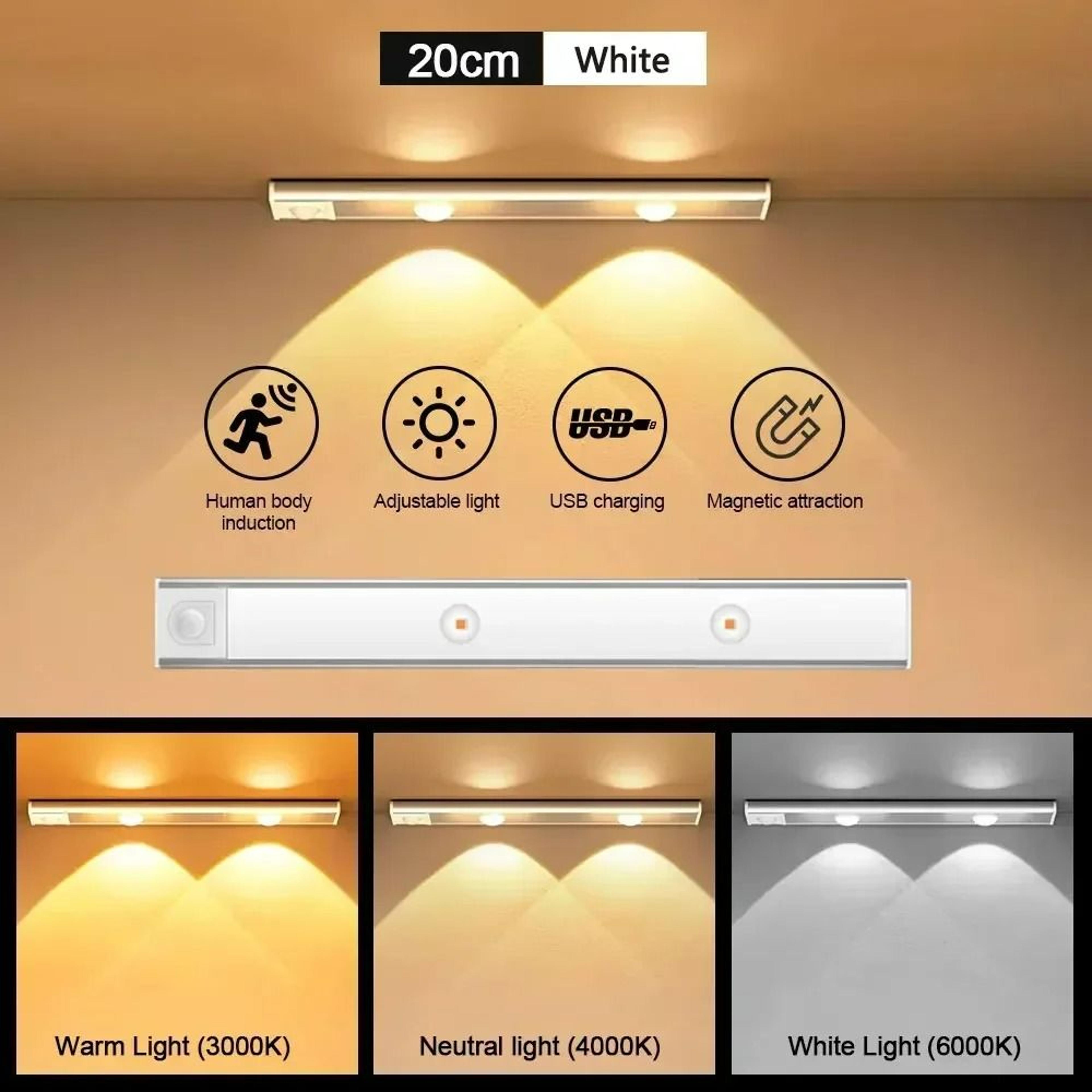 Rechargeable UltraThin Motion Sensor LED Cabinet Light Bar 7