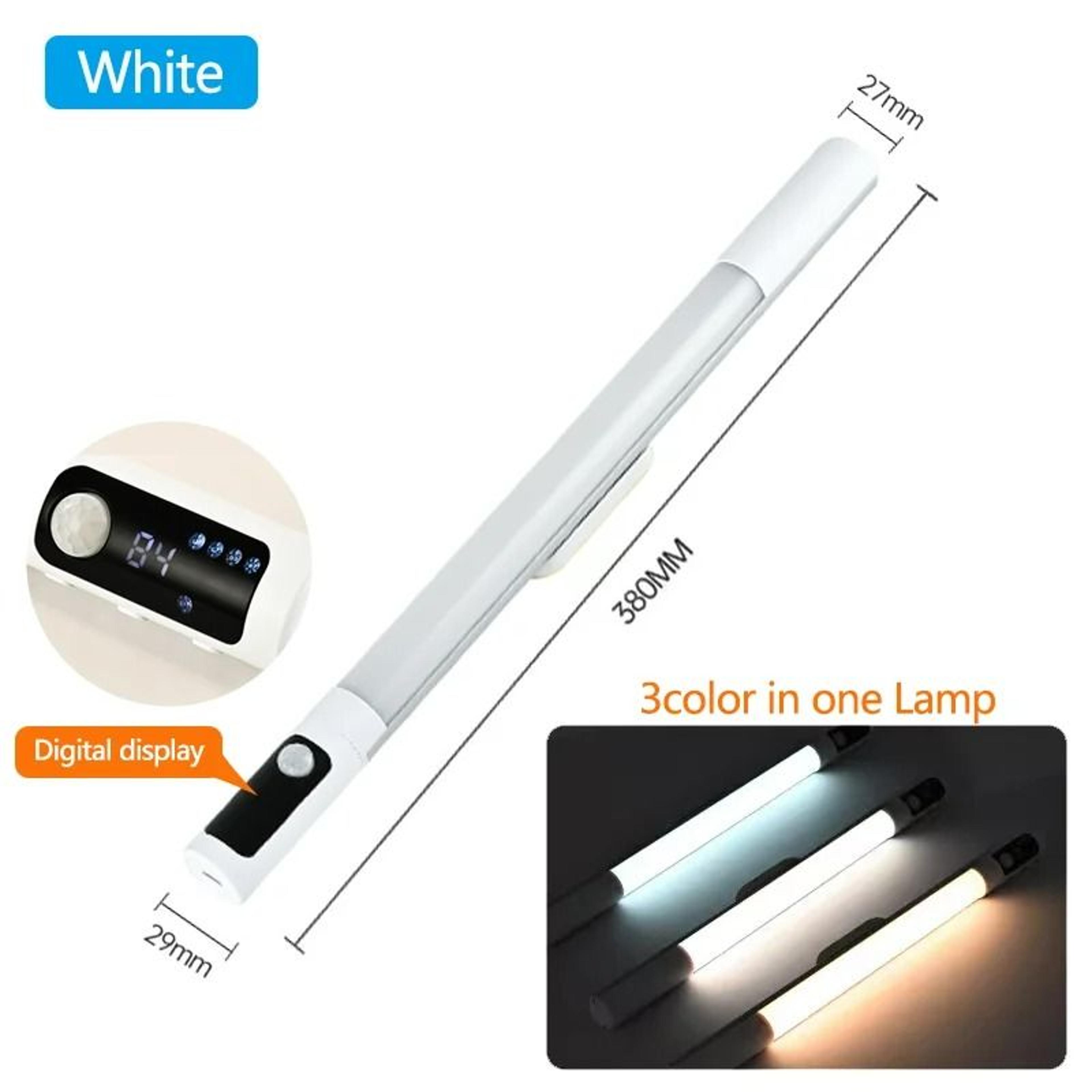 Digital Display Motion Sensor LED Desk Lamp TypeC Rechargeable Night Light 7