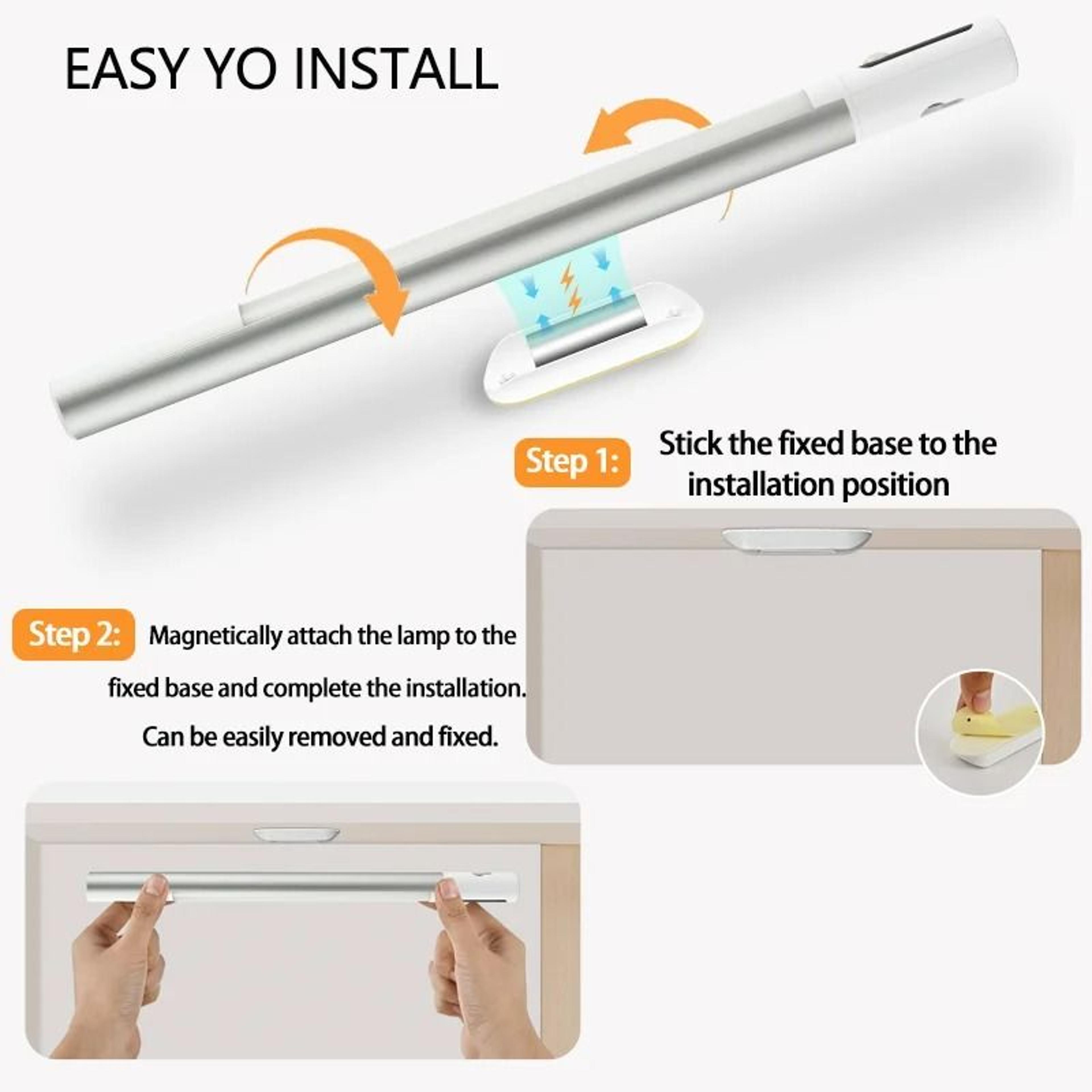 Digital Display Motion Sensor LED Desk Lamp TypeC Rechargeable Night Light 5