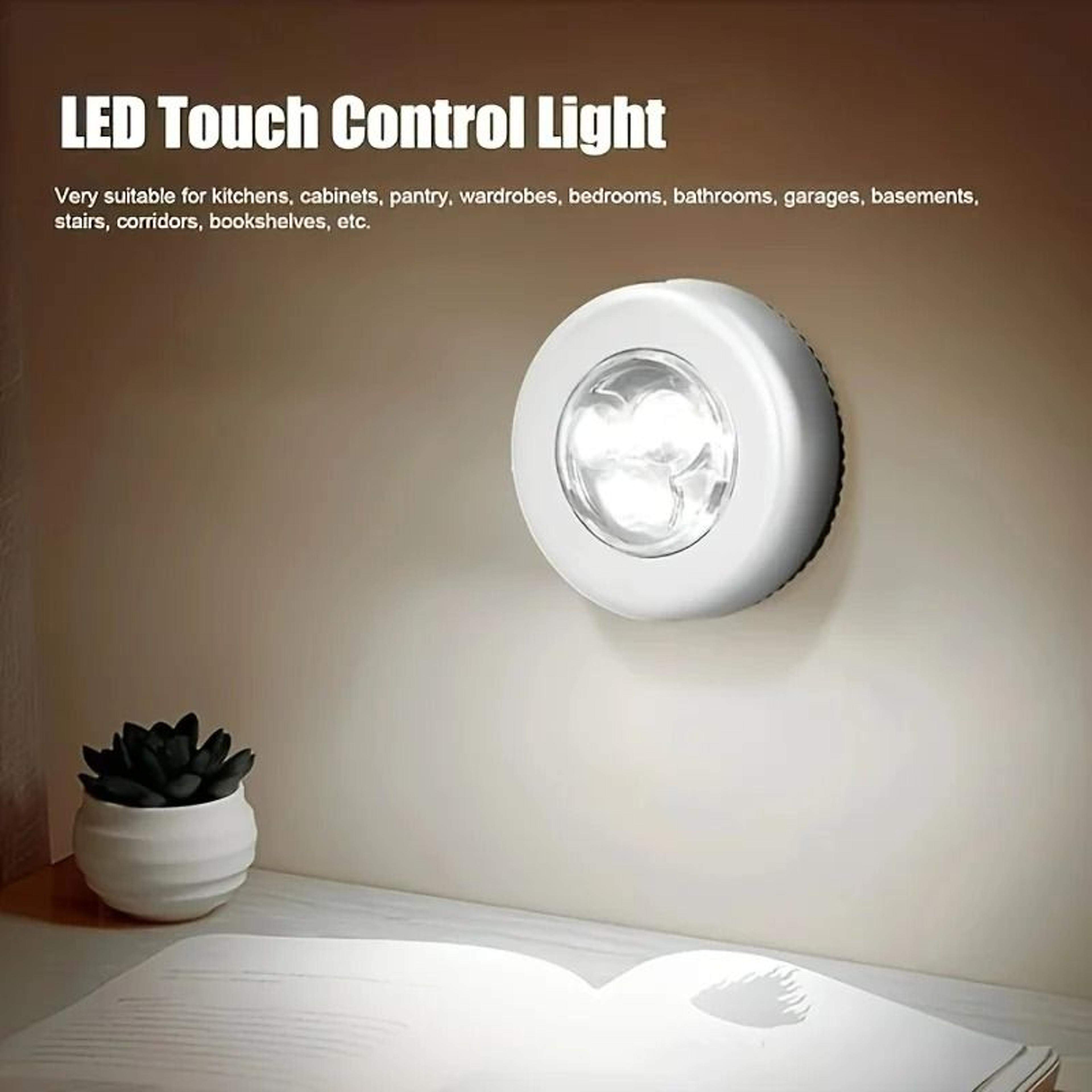 10 Pack Mini SelfAdhesive LED Push Lights BatteryOperated Cabinet Night Lamp Set 3