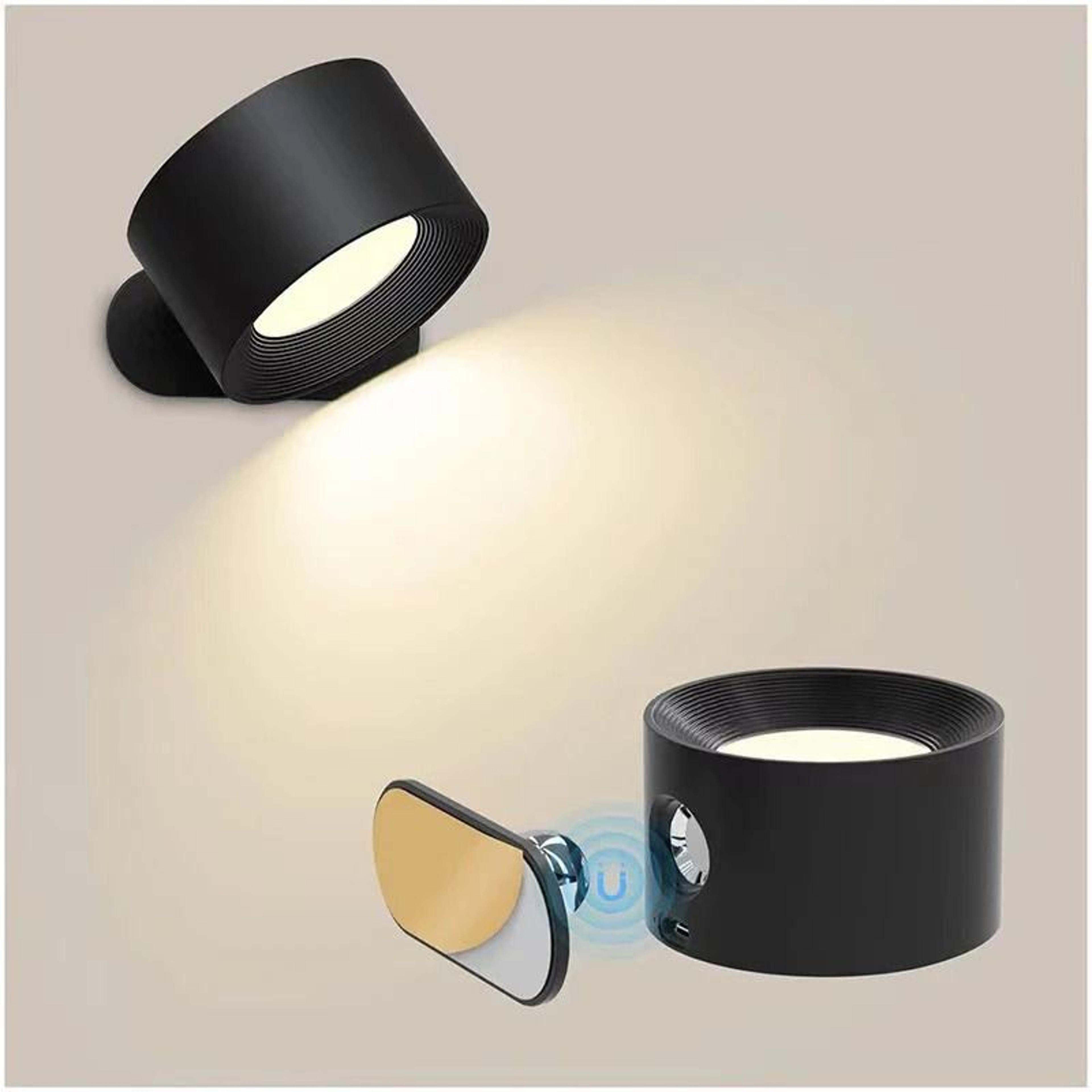 360 Rotatable LED Wall Lamp Touch Control Wireless USB Rechargeable Bedside Night Light 7