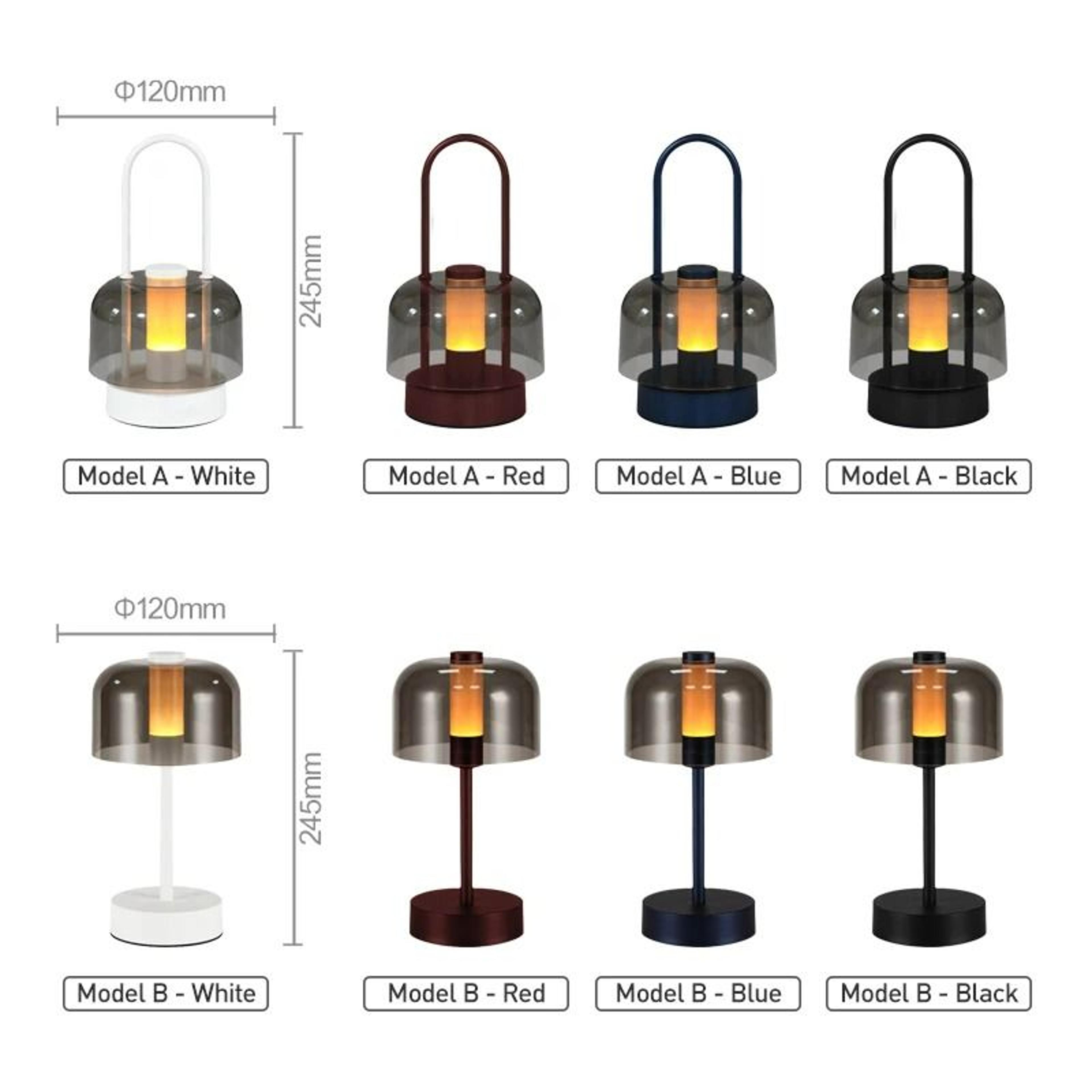 Modern Retro Nordic Rechargeable Desk Lamp Wireless Table  Camping Night Light 5