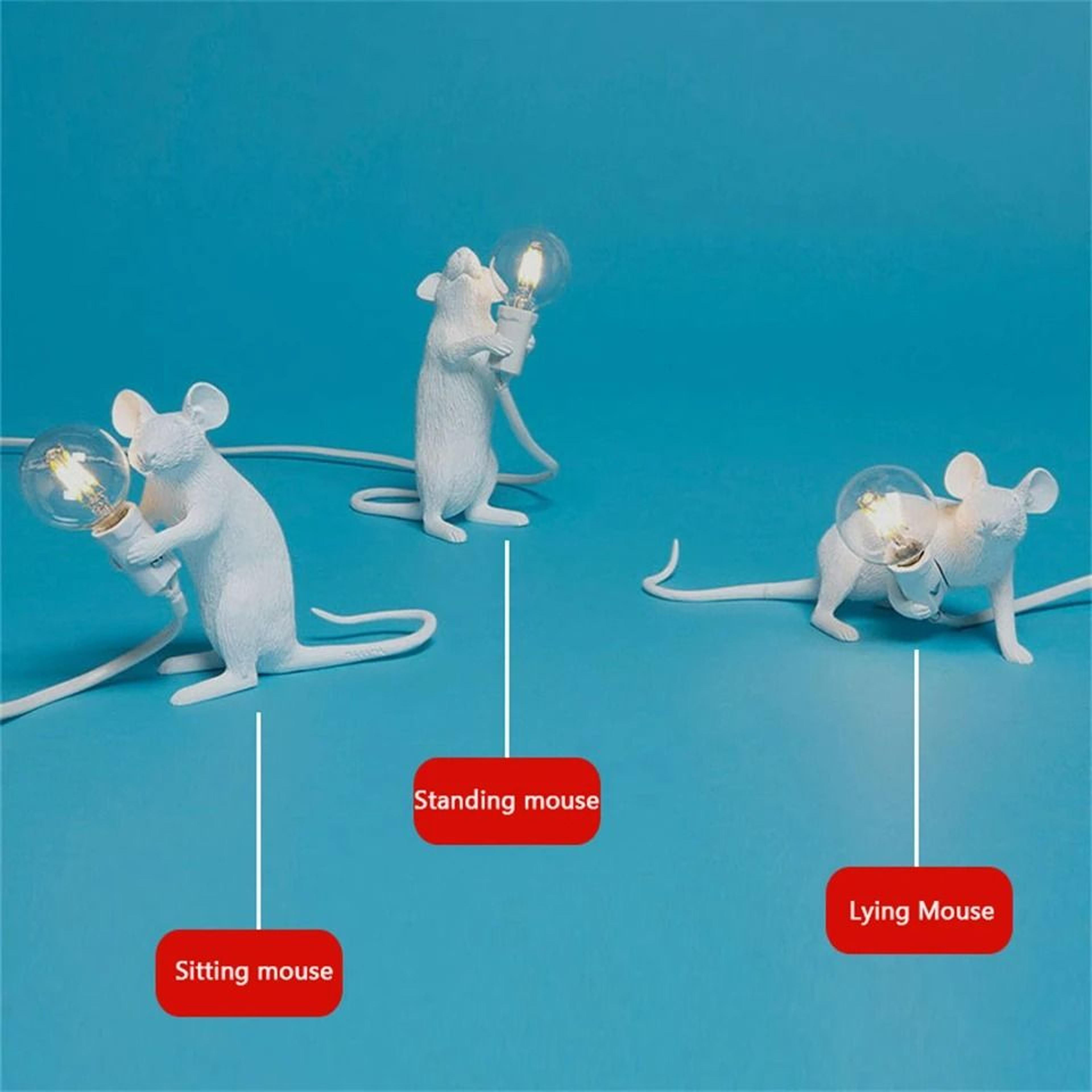 Nordic Resin Mouse Table Lamp Set Modern Bedside  Desk Decor Light 5