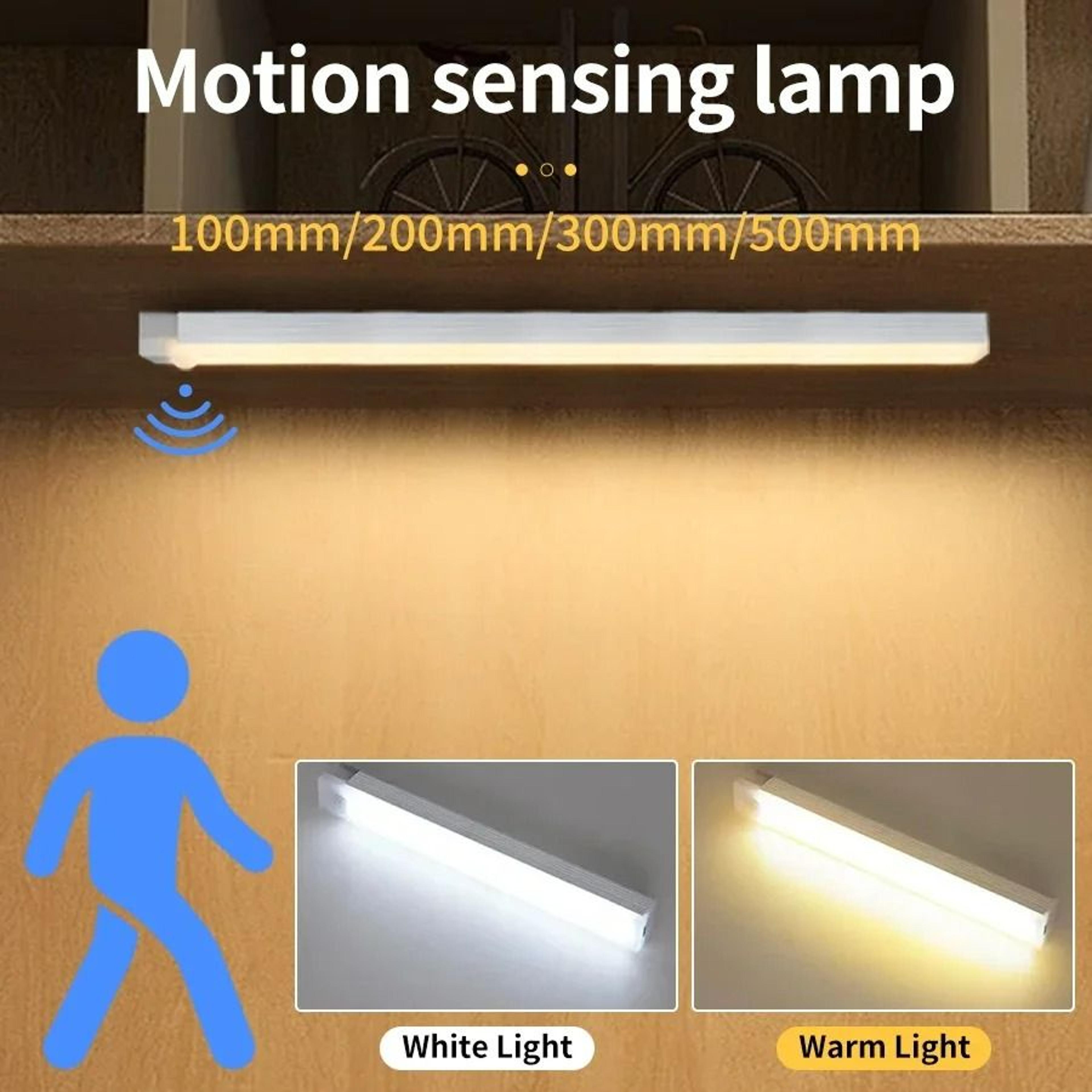 rechargeable motion sensor led under cabinet light bar night lamp
