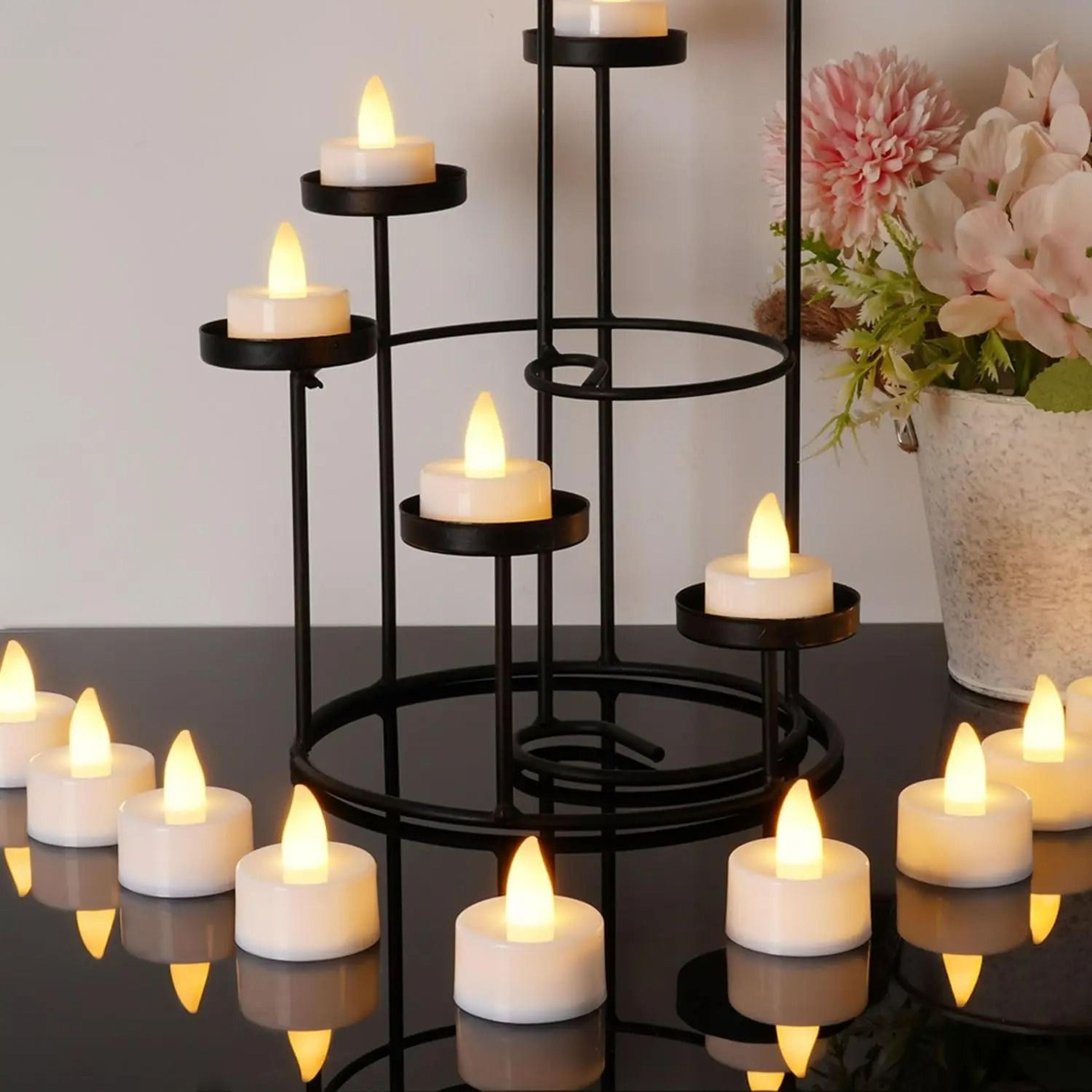 Flameless LED Tea Light Candles Warm White BatteryOperated Pack 2