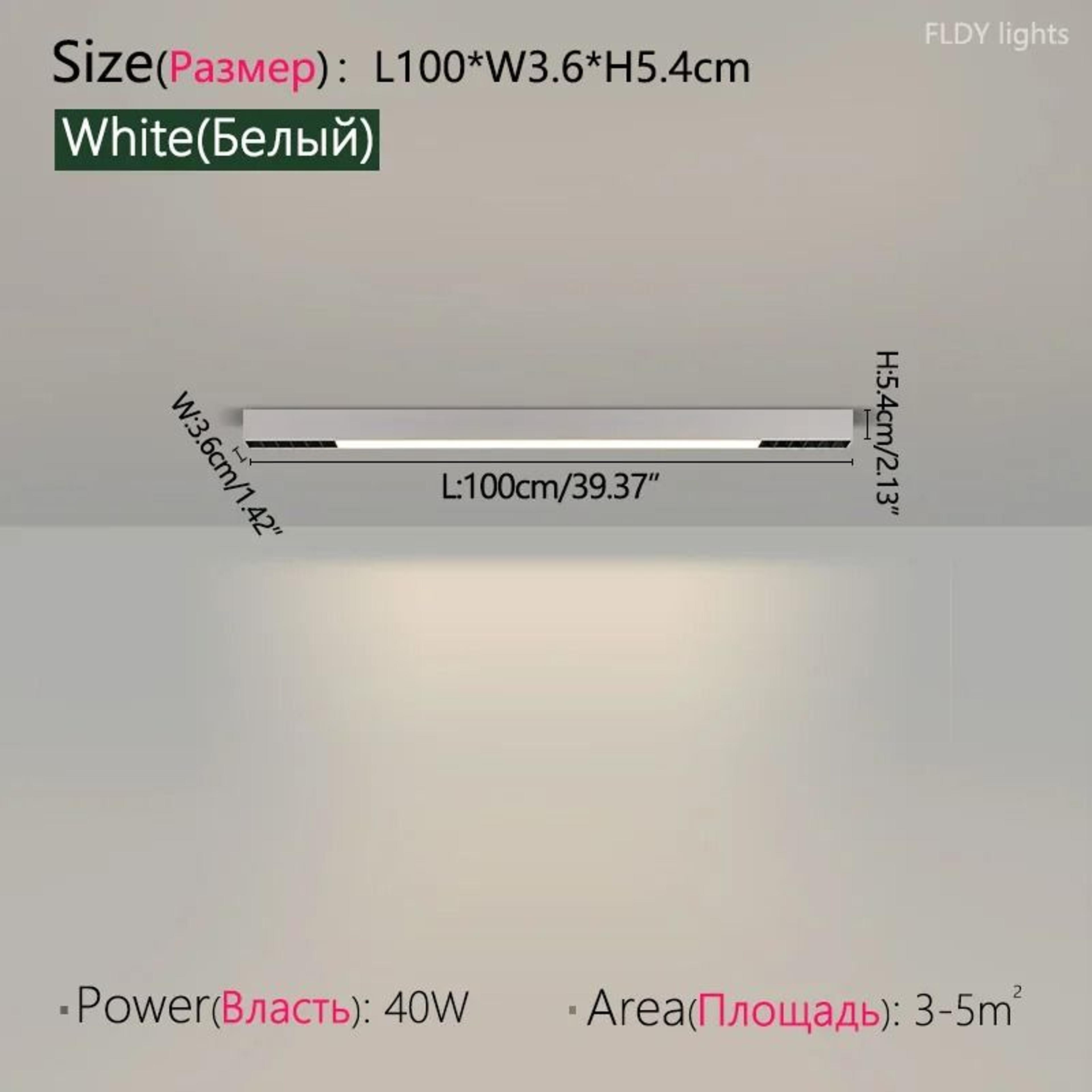 Modern Minimalist LED Linear Ceiling Lamp Fixture 13