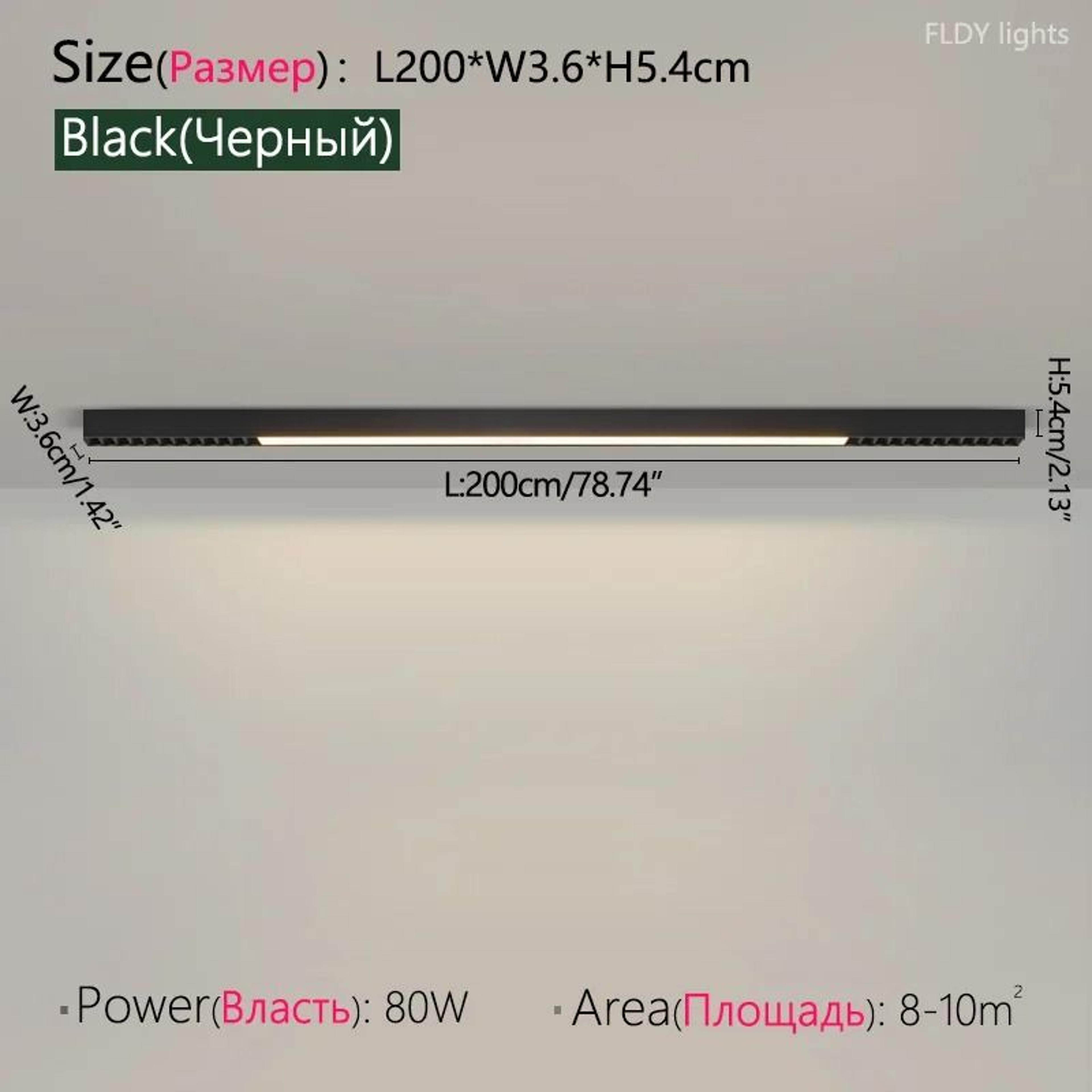 Modern Minimalist LED Linear Ceiling Lamp Fixture 12