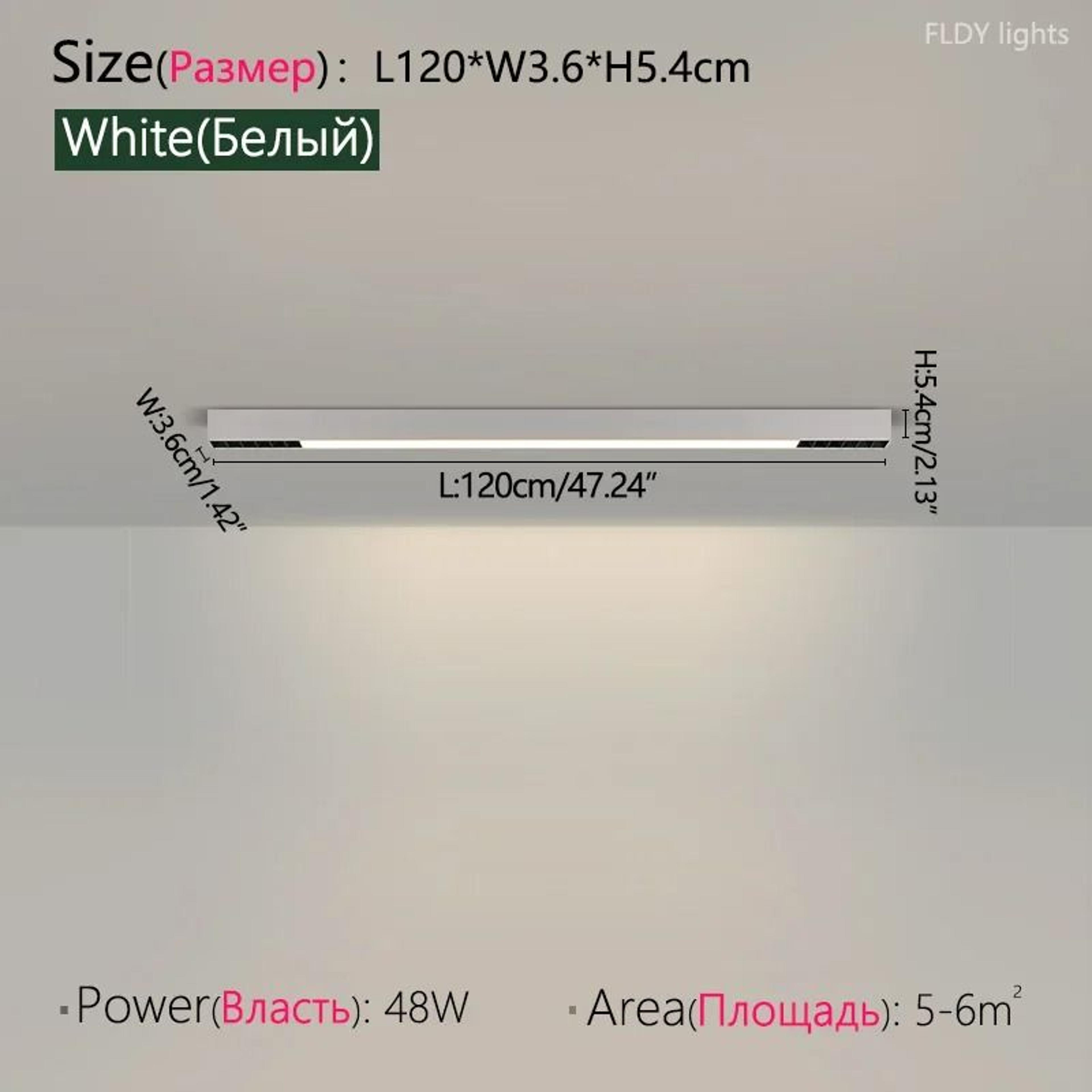 Modern Minimalist LED Linear Ceiling Lamp Fixture 14