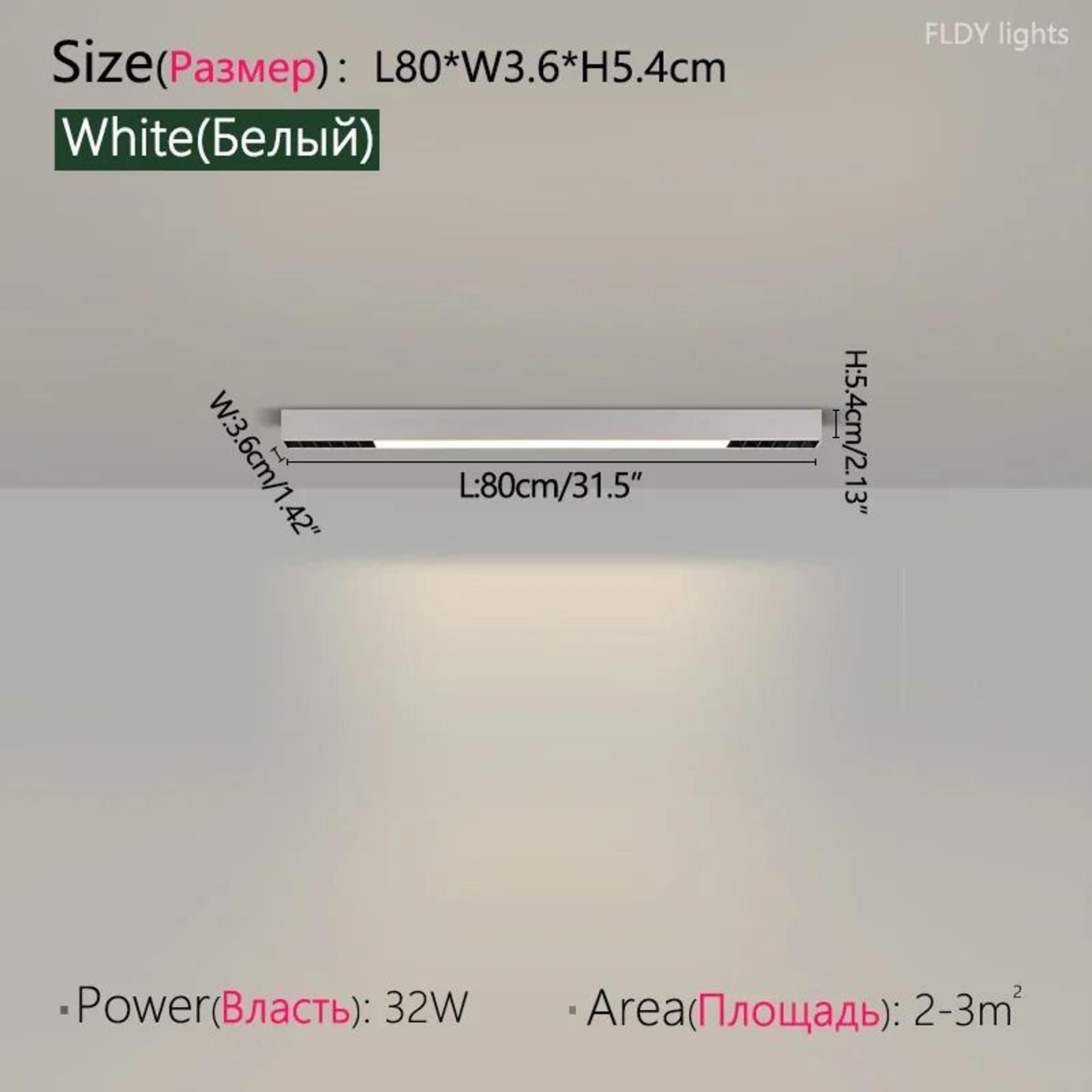 Modern Minimalist LED Linear Ceiling Lamp Fixture 7