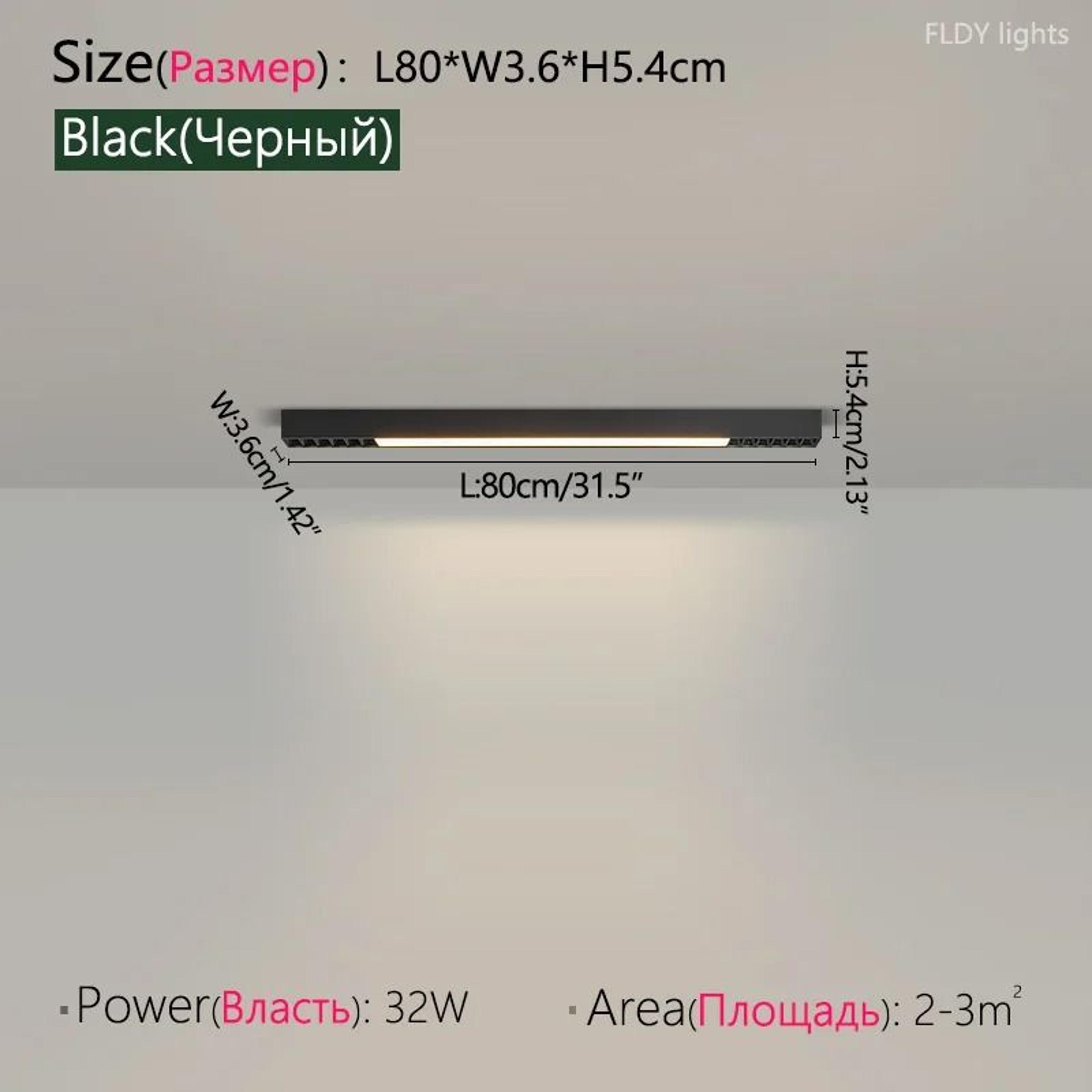 Modern Minimalist LED Linear Ceiling Lamp Fixture 8