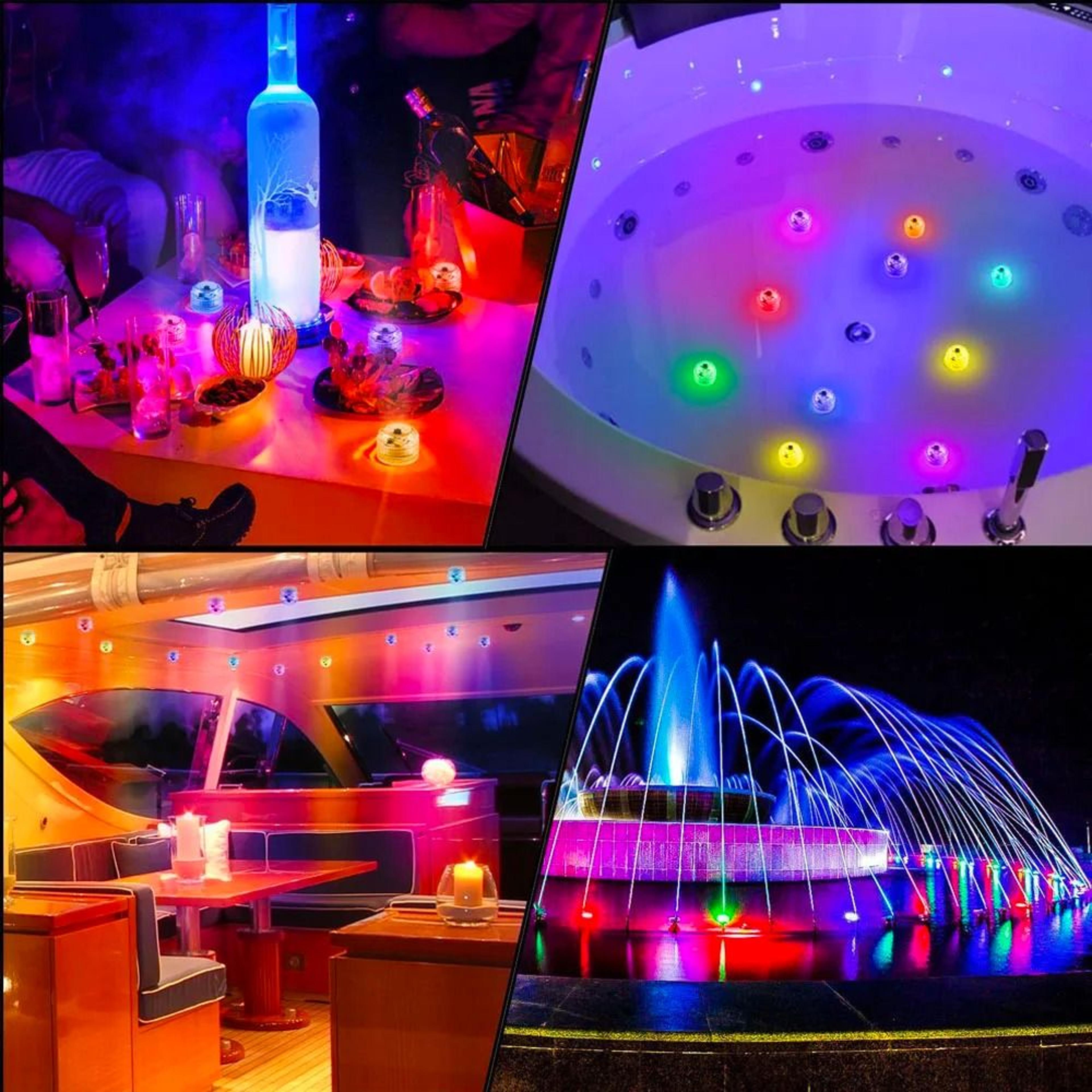 Mini Submersible Waterproof LED Tea Light Candles With Remote Control 5