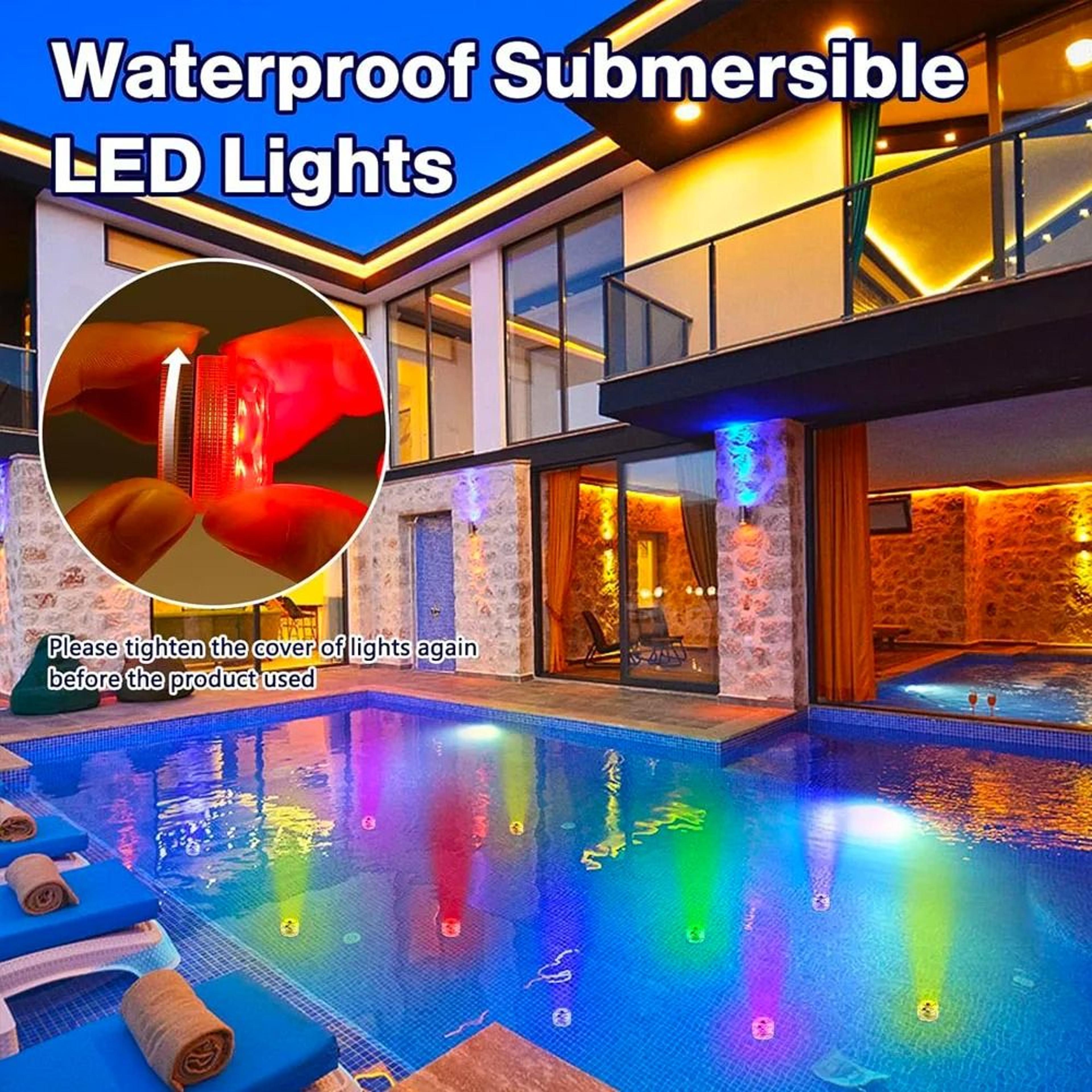 Mini Submersible Waterproof LED Tea Light Candles With Remote Control 4