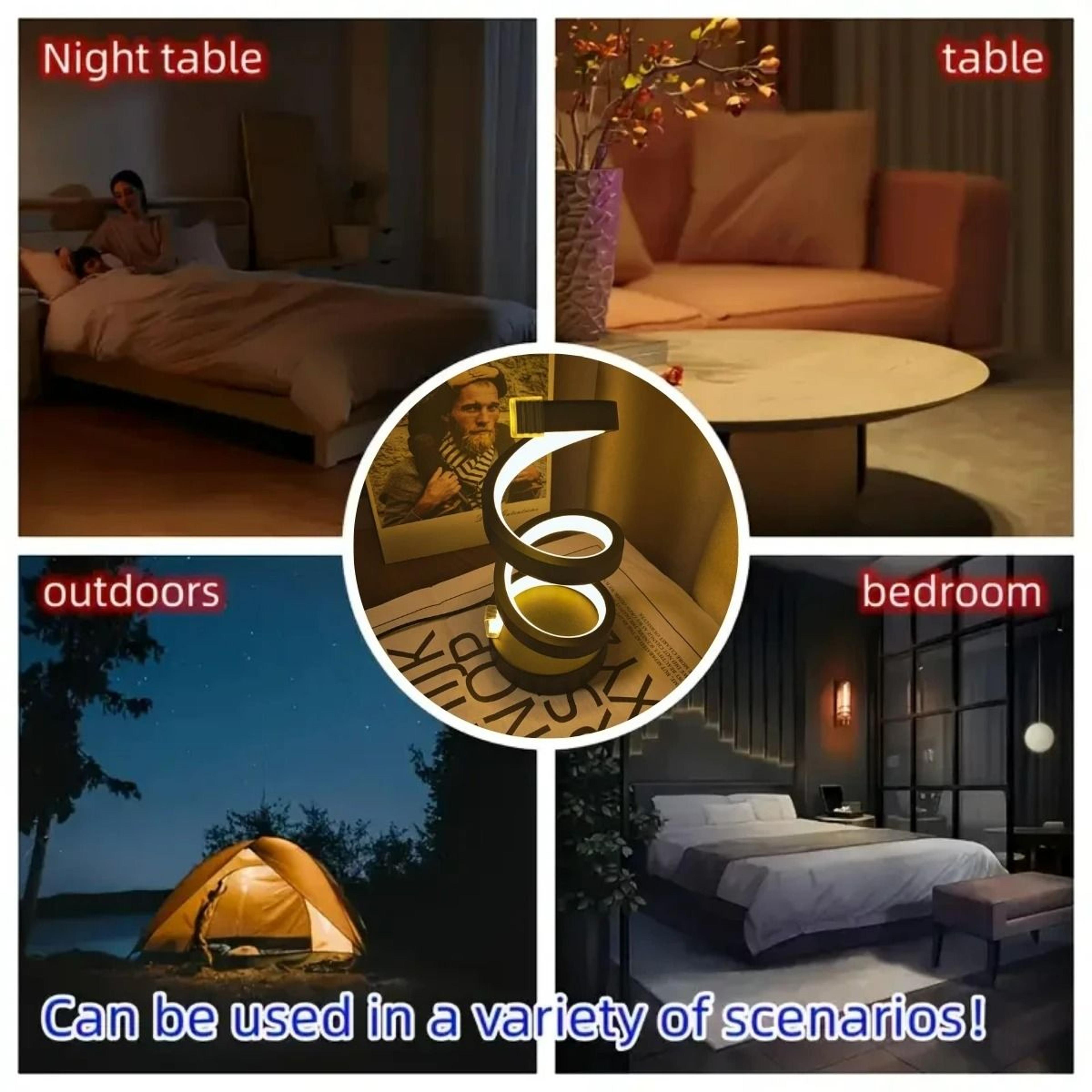 Modern Creative Spiral LED Table Lamp Fixture 6