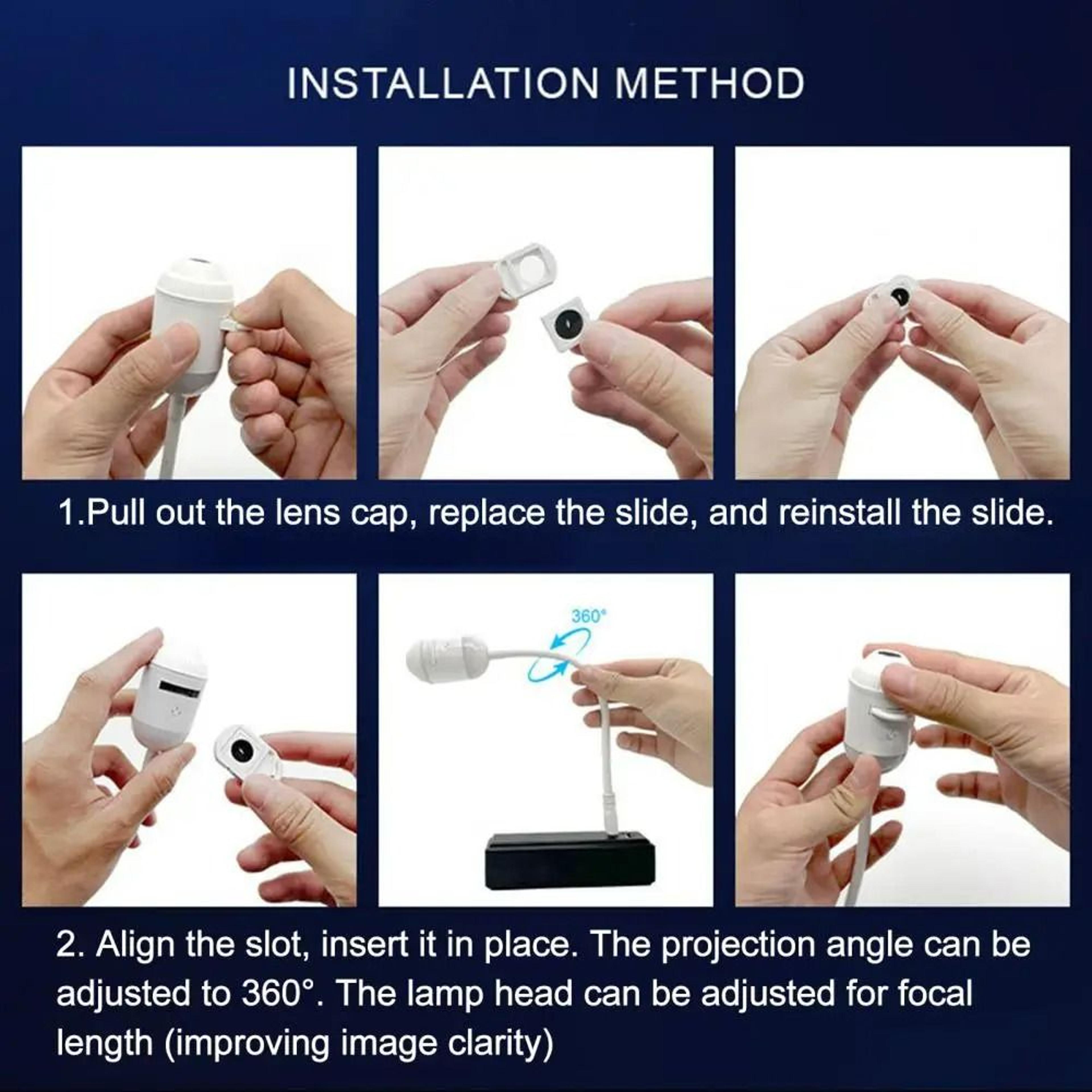 USB 2in1 Starry Sky Projector  Touch Control Night Light 5