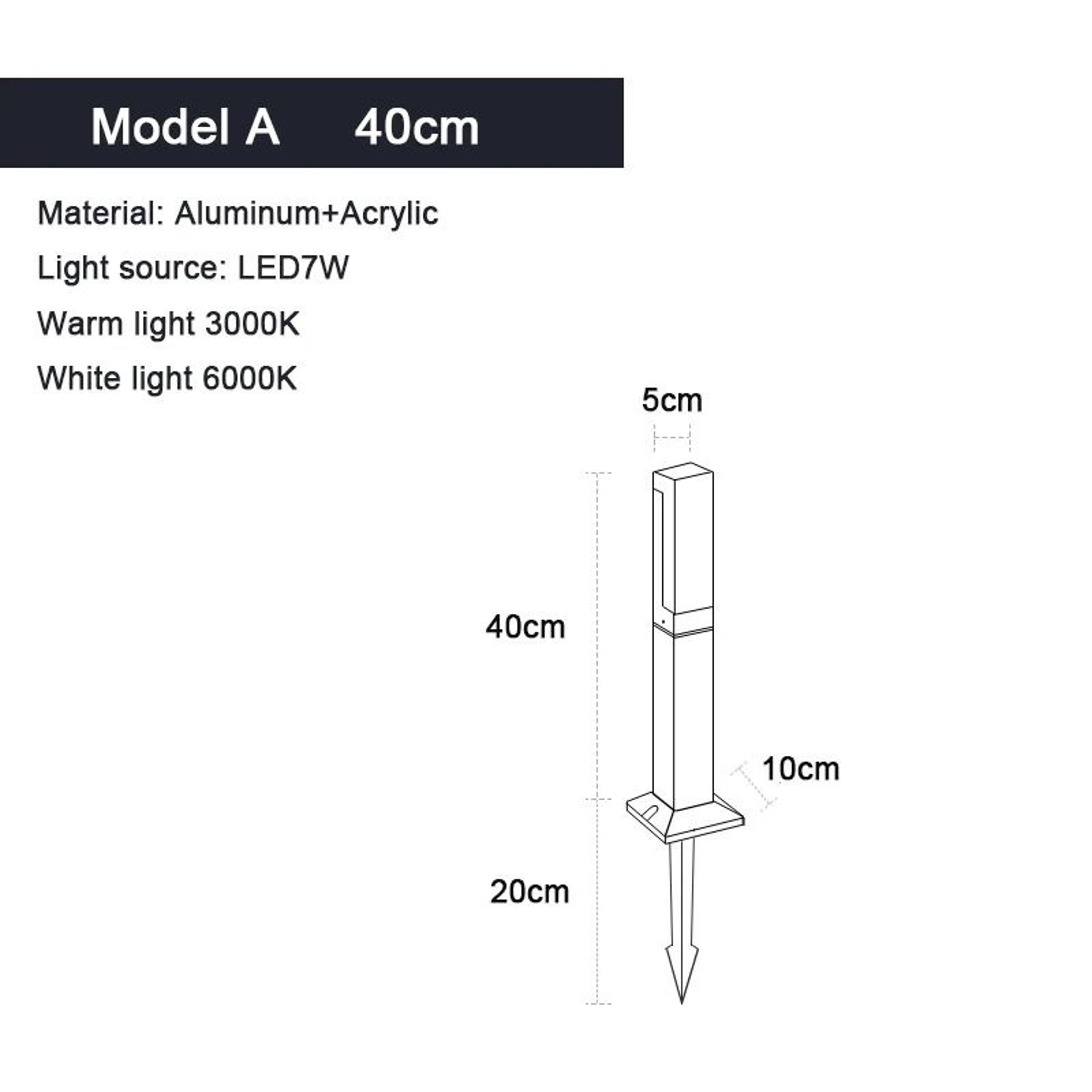 Modern Minimalist Aluminum Outdoor LED Lawn  Landscape Light 8