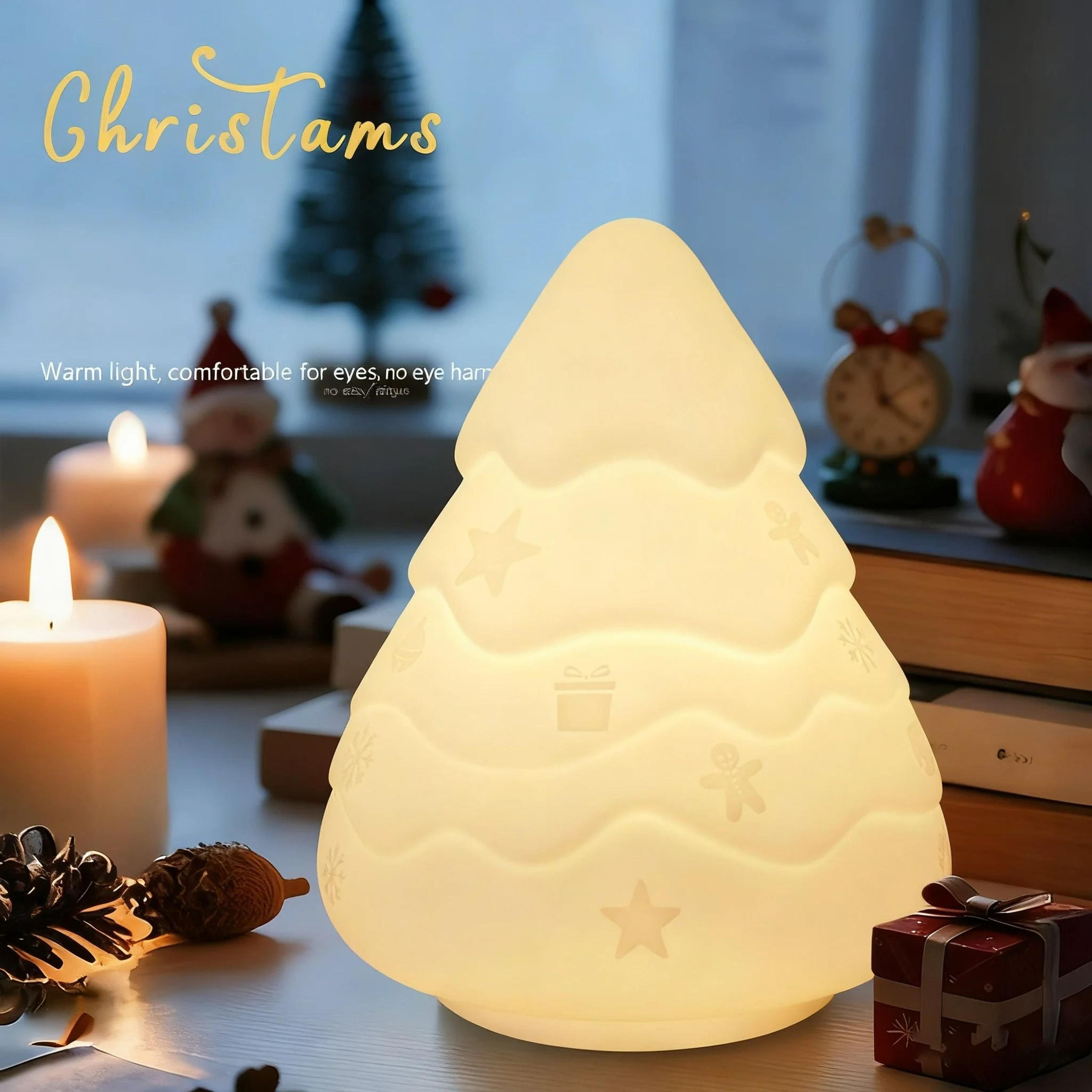 Snowman  Christmas Tree Ambient Night Light 5
