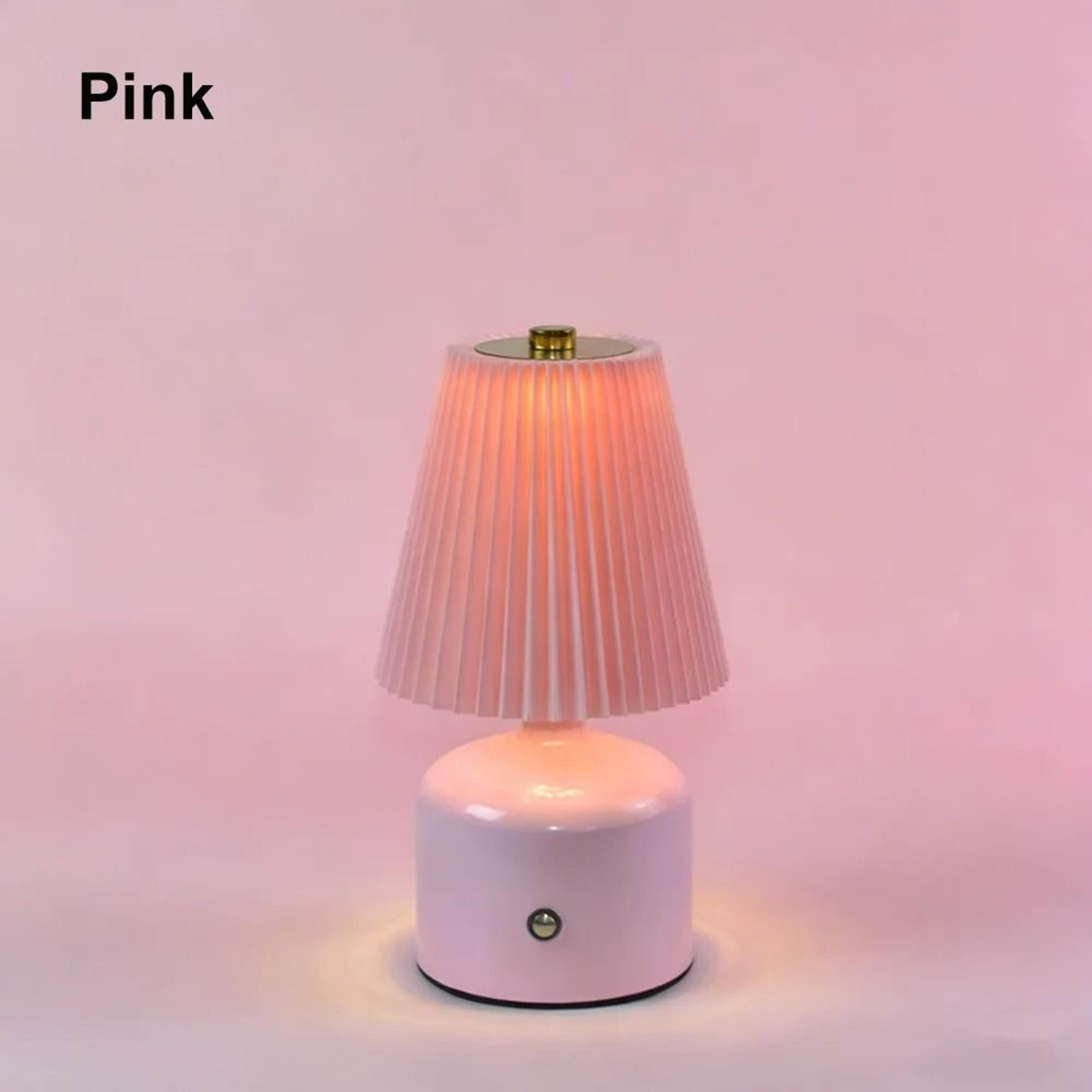 Bedroom Fabric Shade LED Night Light Table Lamp 8
