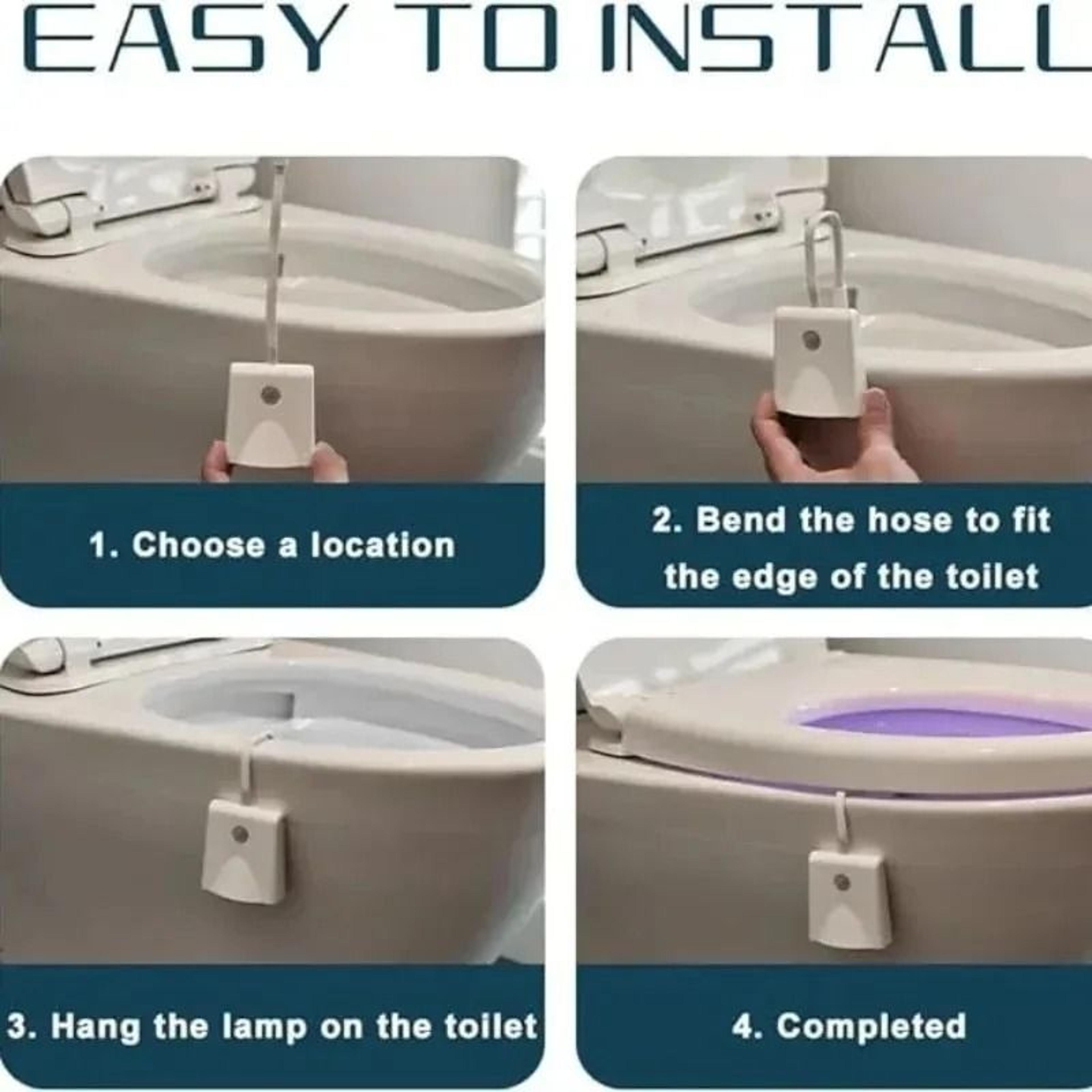 Wireless Motion Sensor RGB LED Toilet  Bathroom Night Light 4