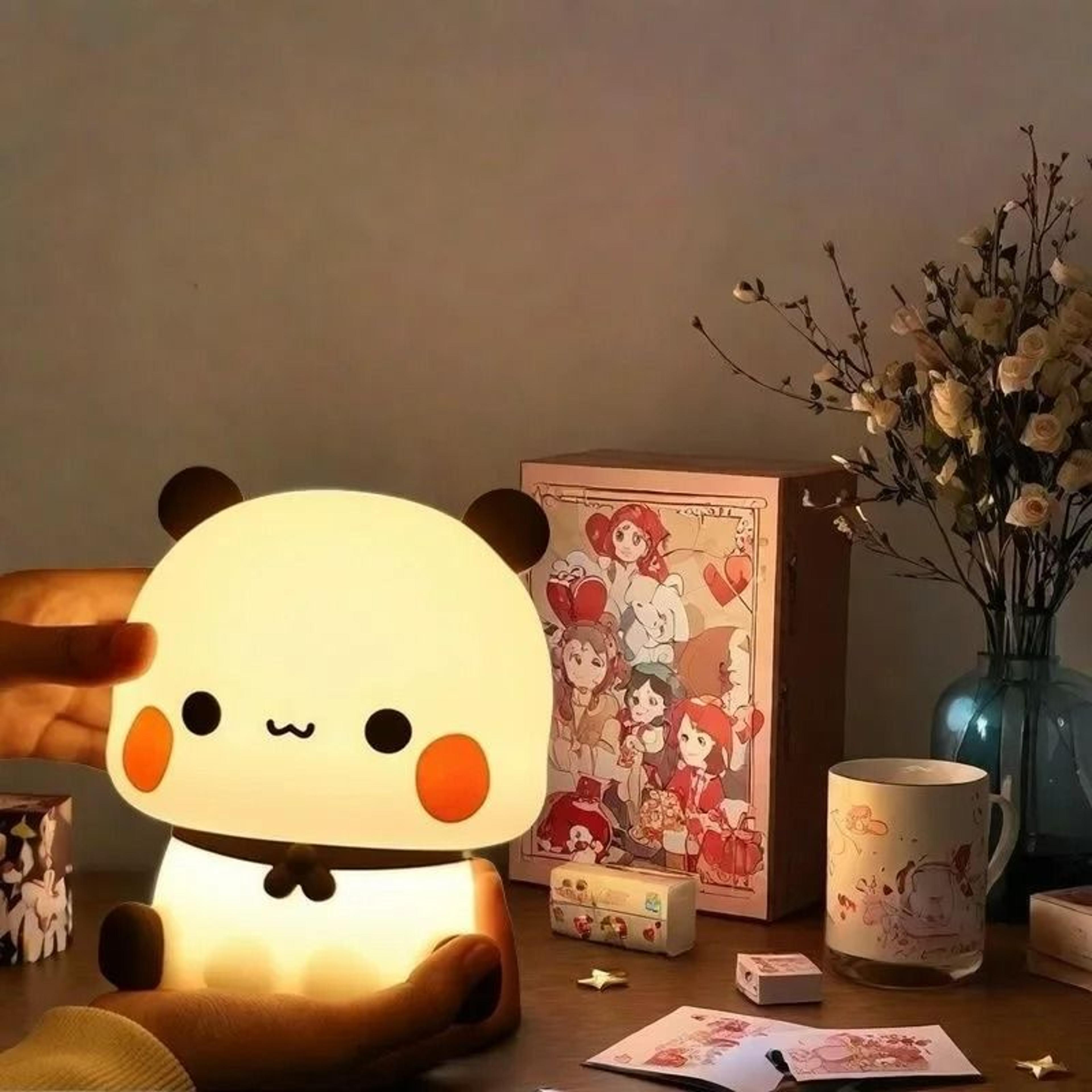 Kawaii Panda Pat Silicone LED Night Light 3