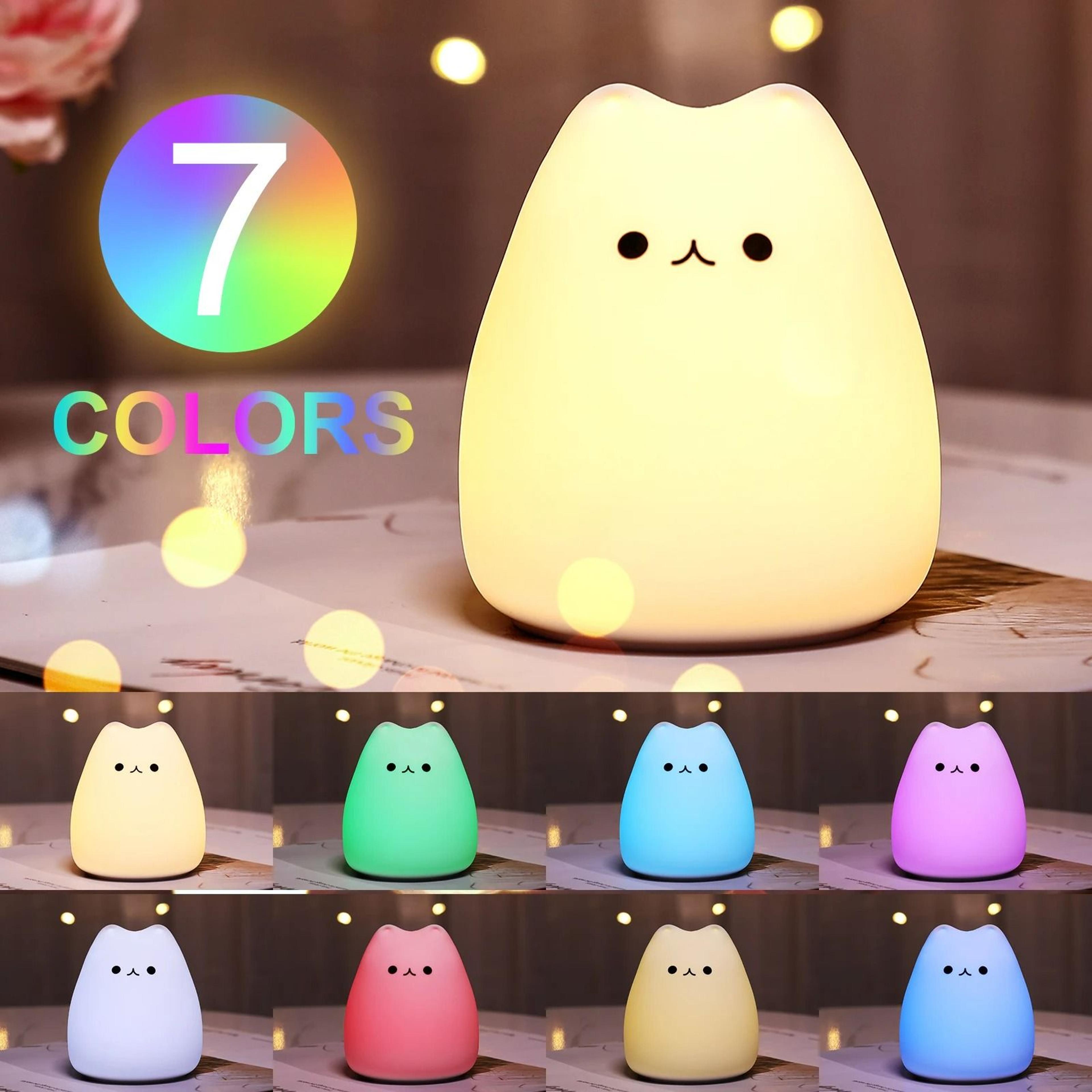 Kawaii Mini Cat Silicone LED Night Light 1
