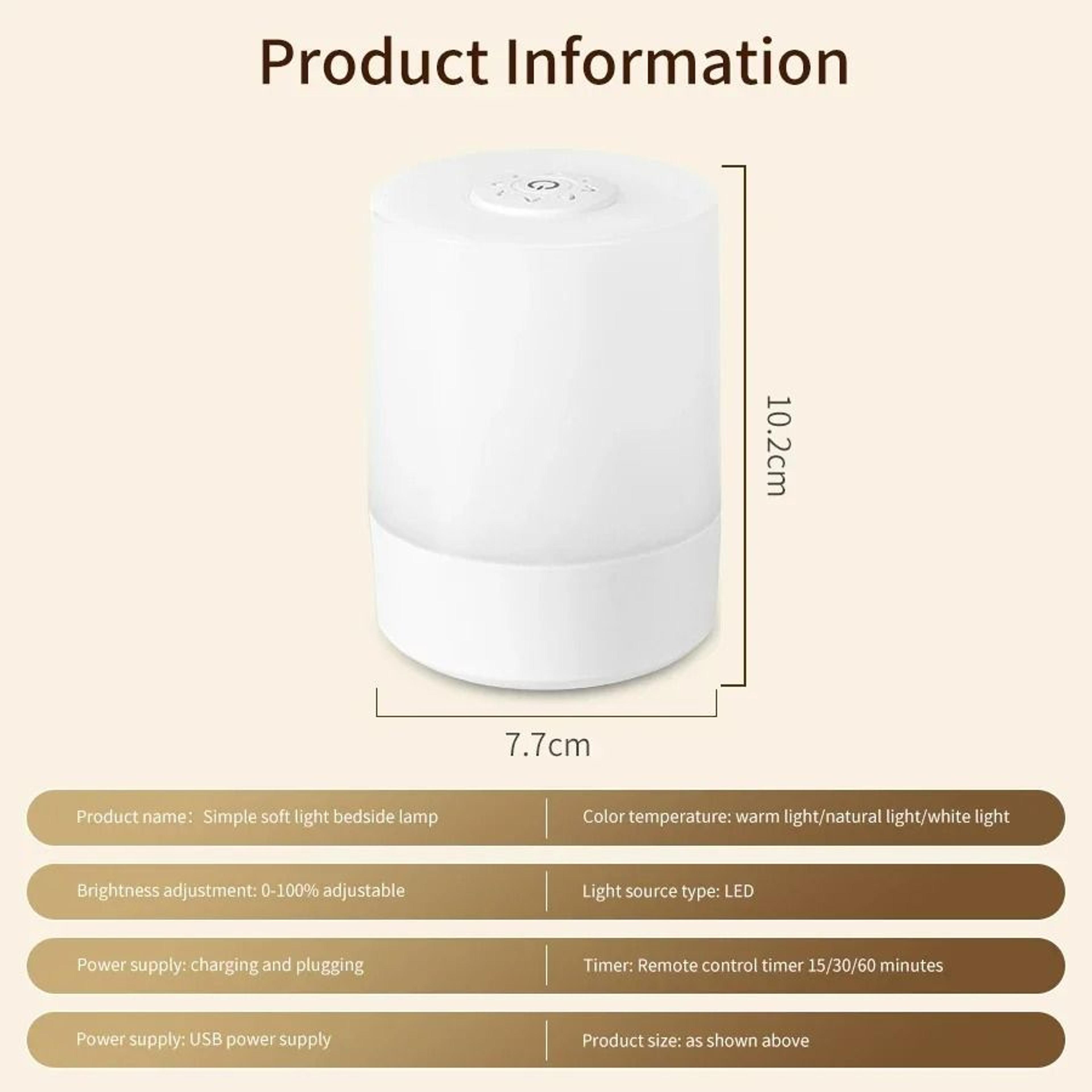 Touch LED Bedside Night Light With Remote  Timer 8