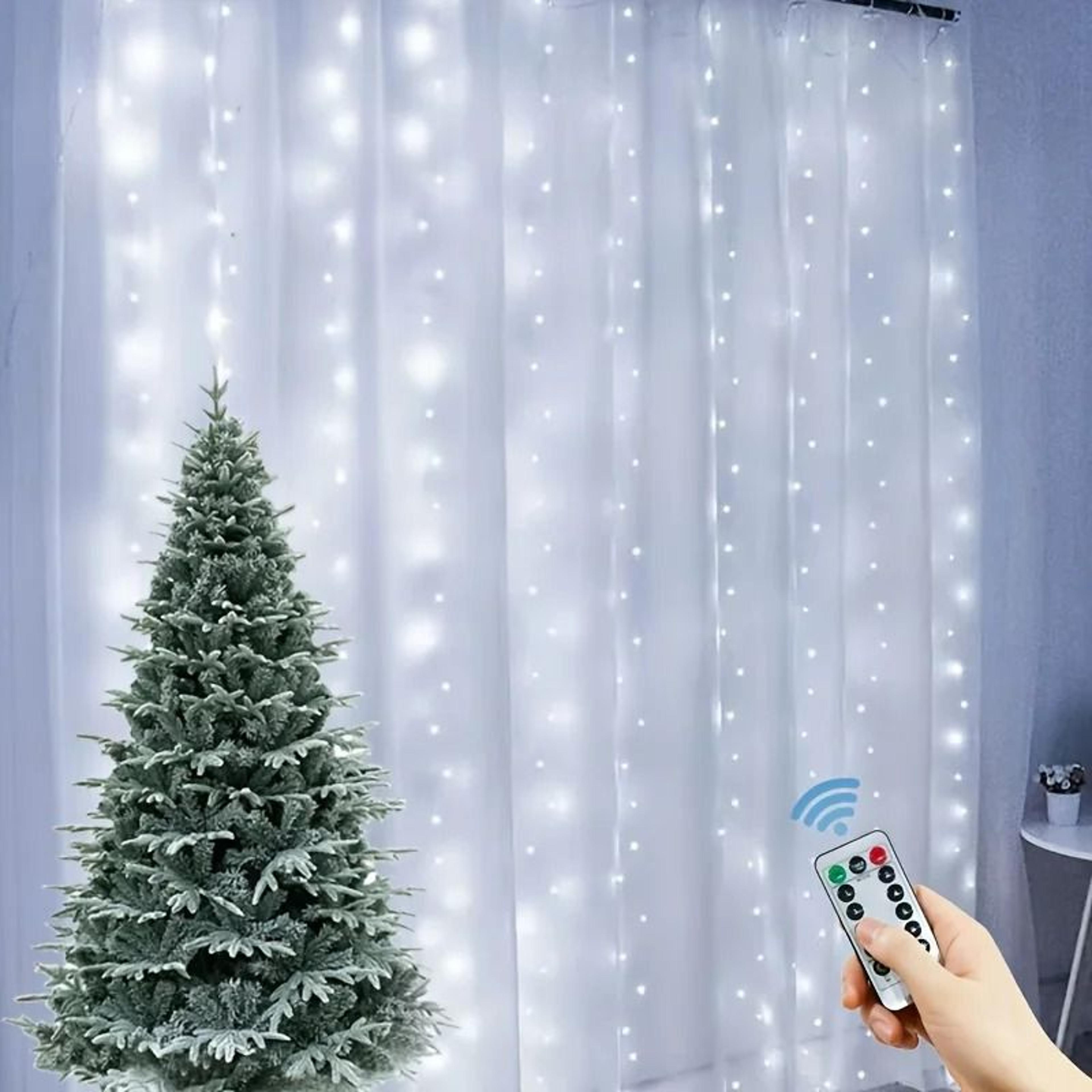 USB LED Curtain String Lights Remote Control Hanging Garland Lights 5