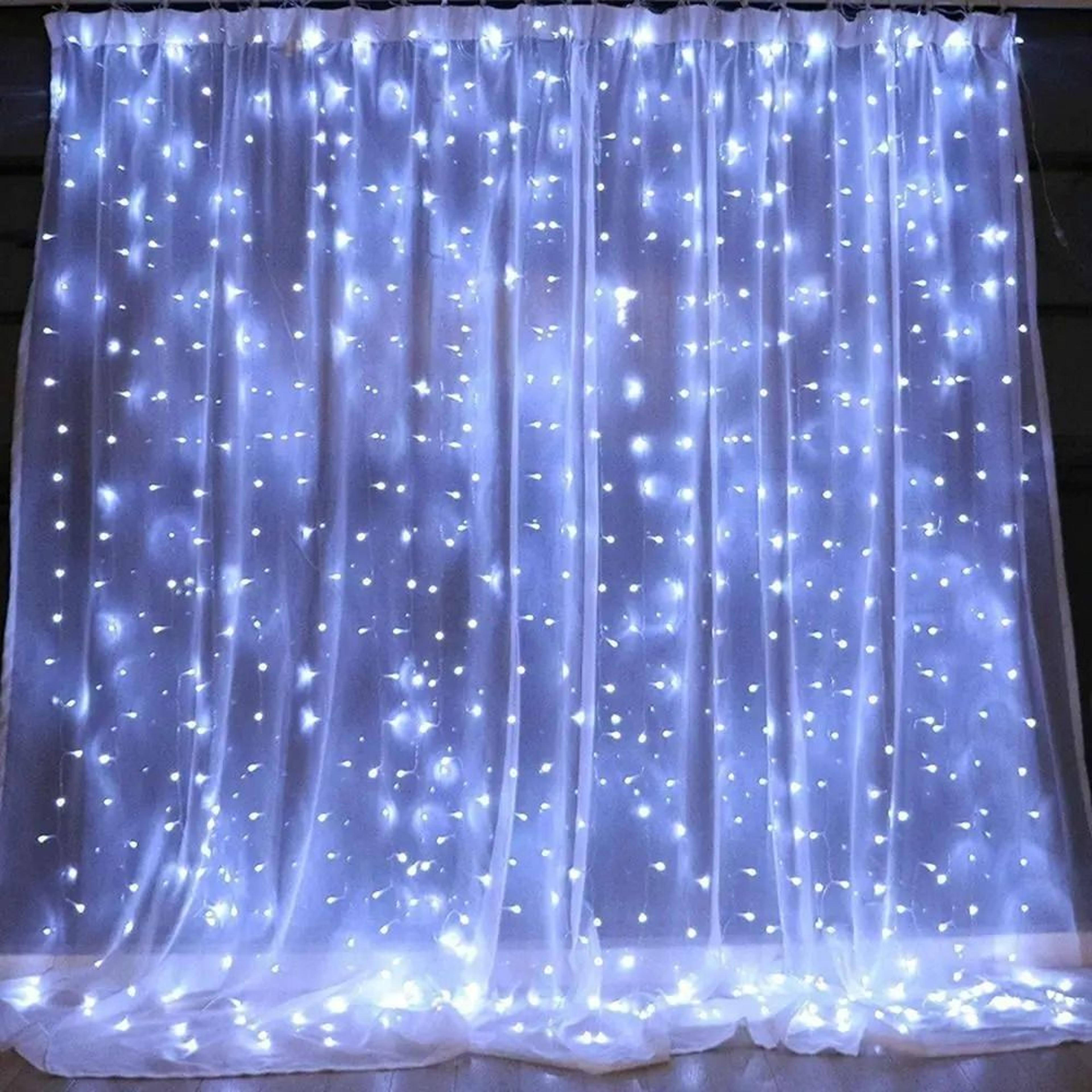 USB LED Curtain String Lights Remote Control Hanging Garland Lights 9