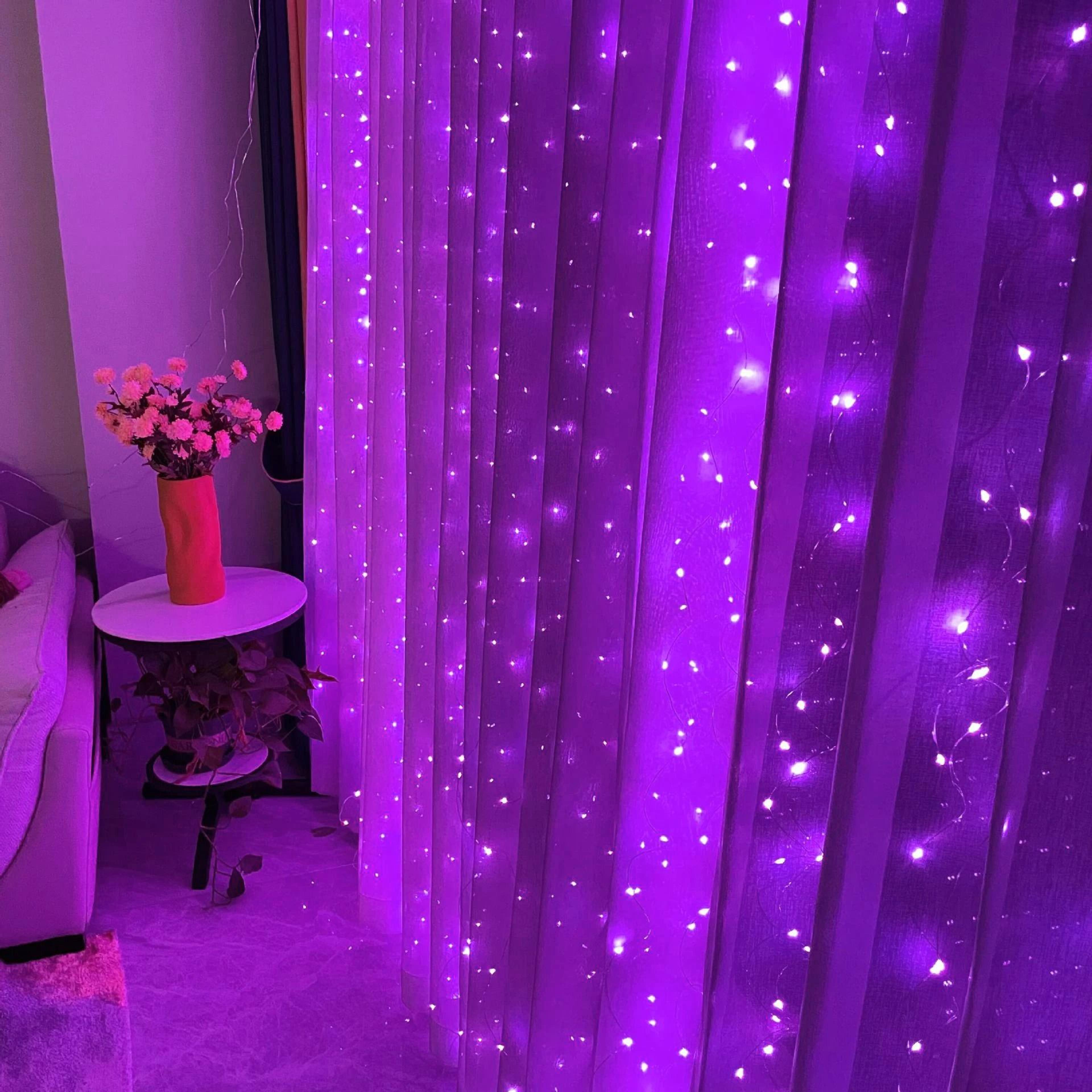 USB LED Curtain String Lights Remote Control Hanging Garland Lights 10