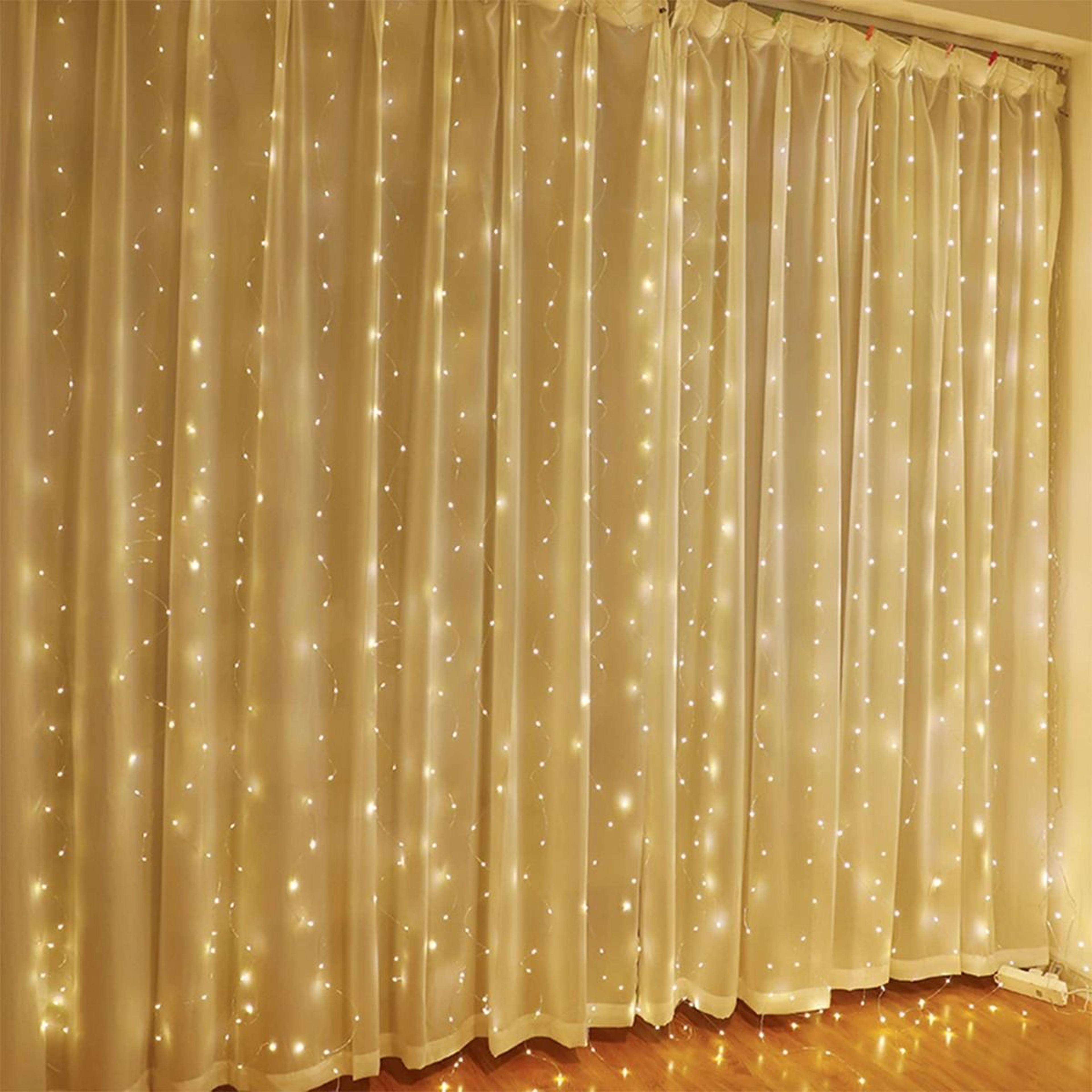 USB Fairy Curtain Lights Remote Control Hanging String Lights With Hooks 8