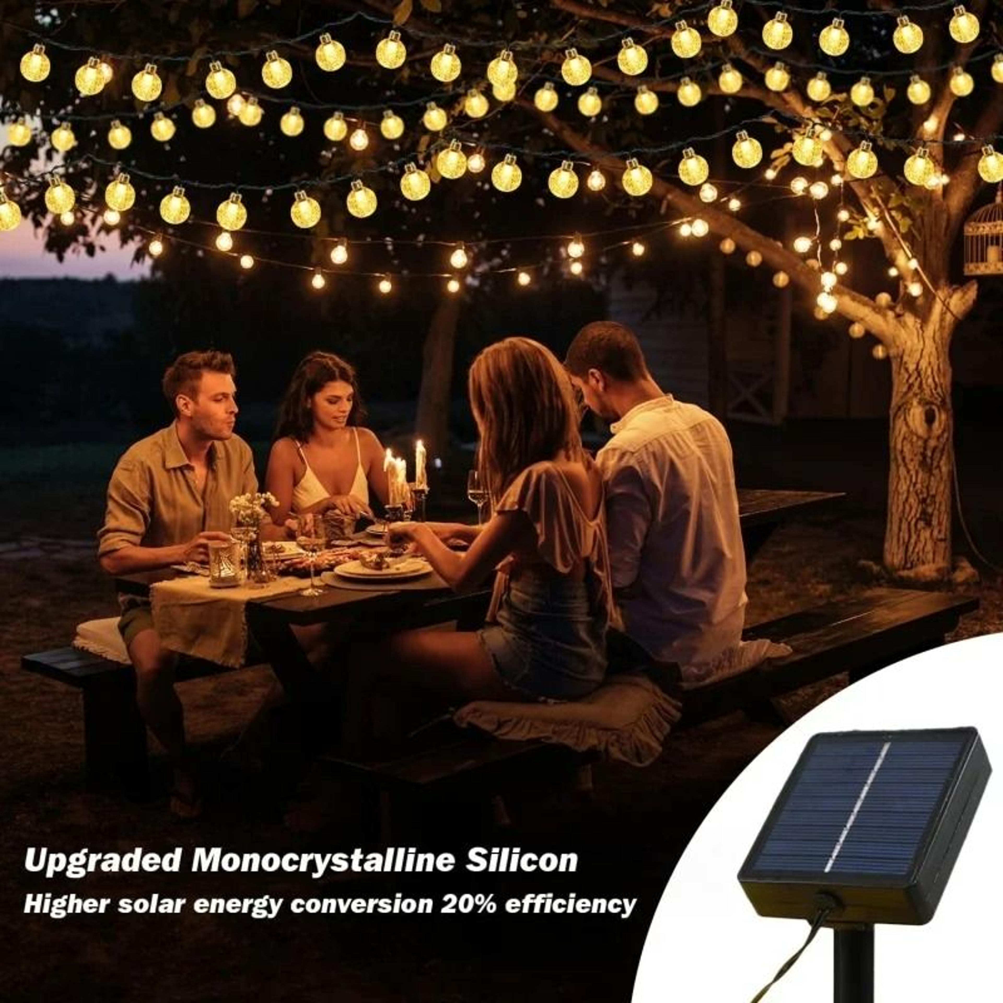 Outdoor Solar Crystal Bubble Ball LED String Lights 4