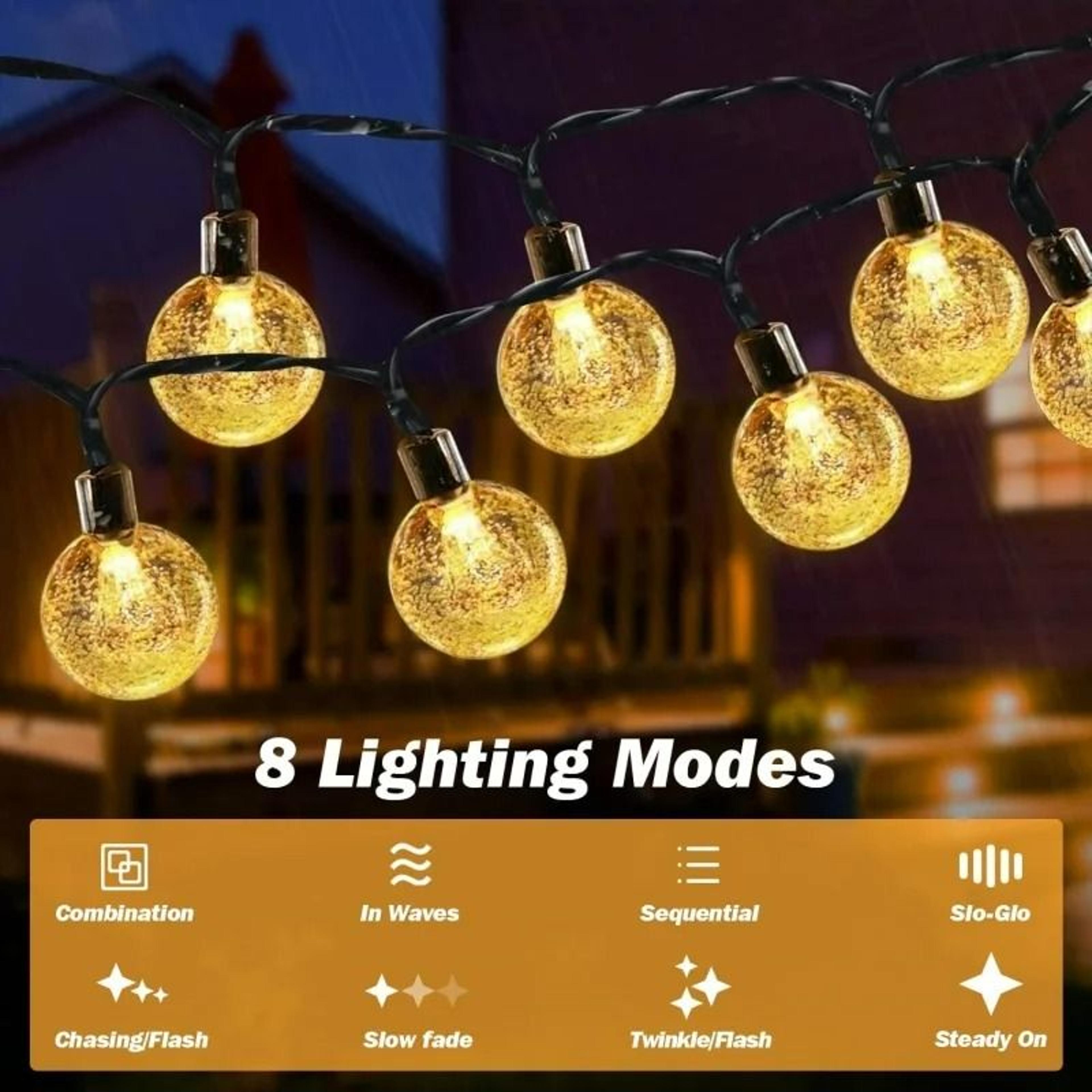 Outdoor Solar Crystal Bubble Ball LED String Lights 3