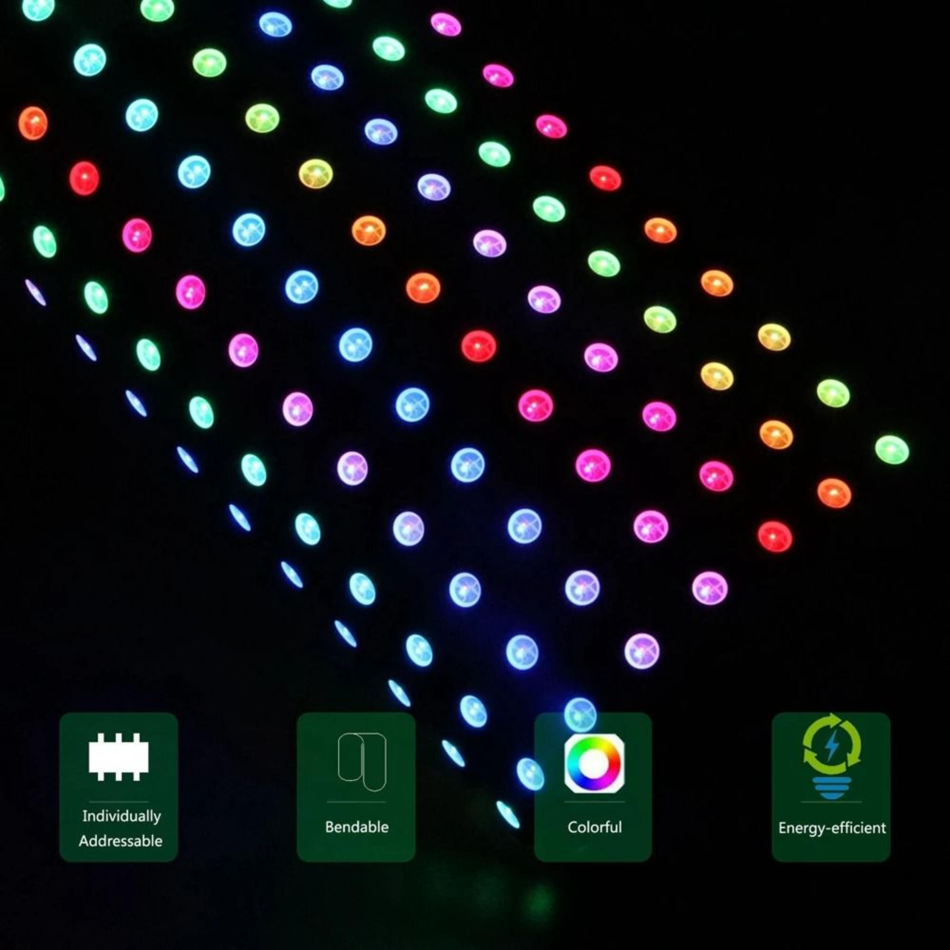 ws2812b rgb individually addressable flexible led matrix panel (5v)
