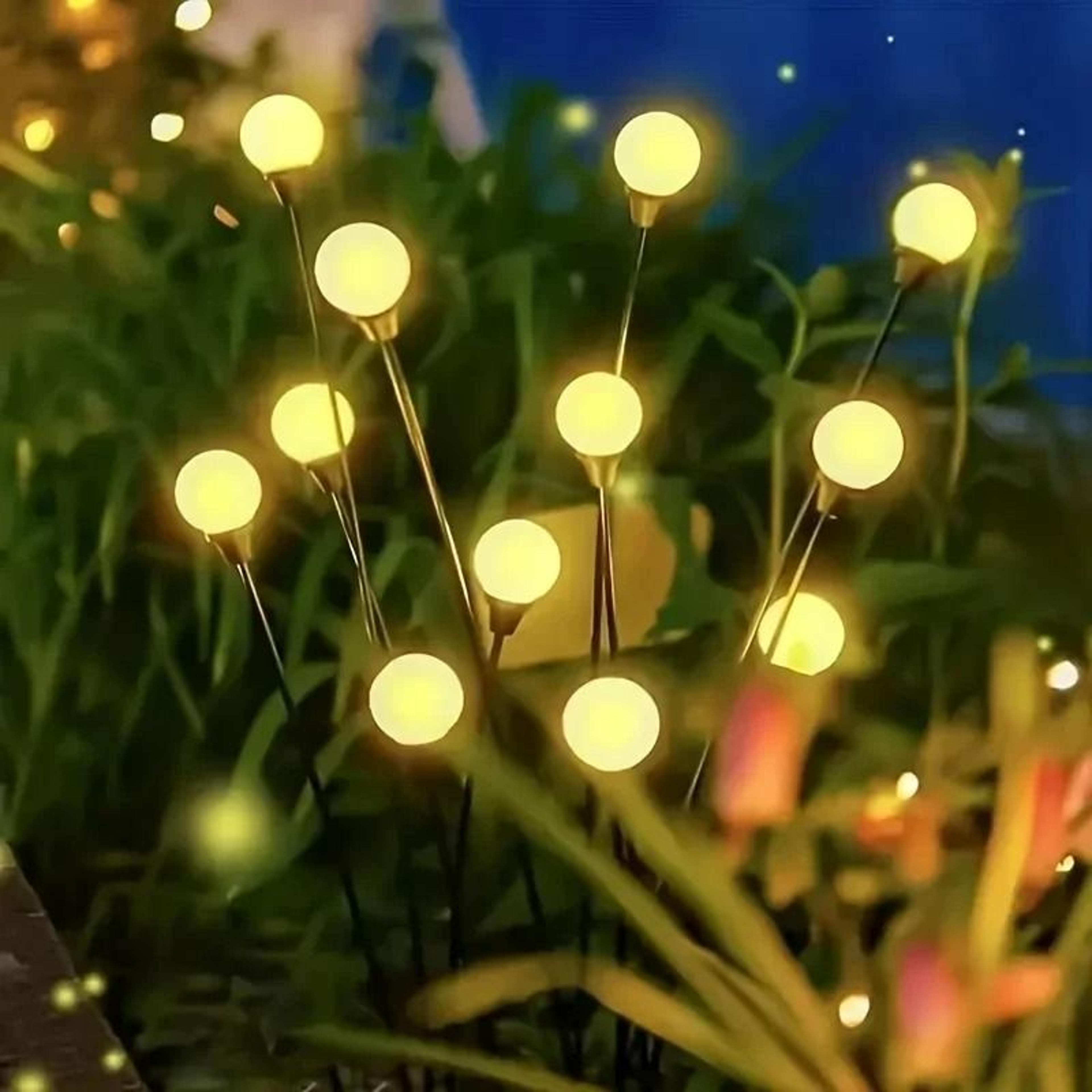 solar led firework & swaying firefly pathway lights
