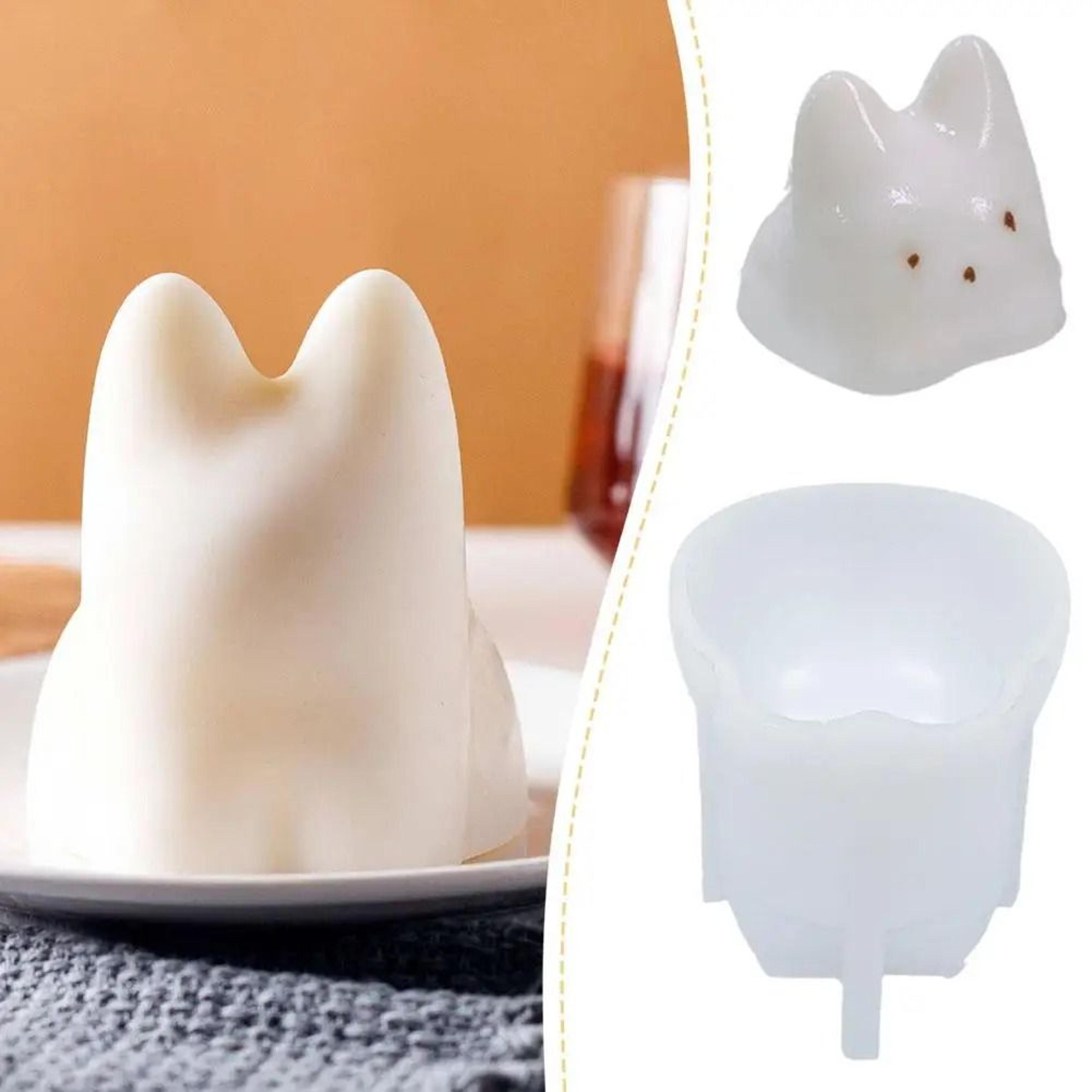 cute cat silicone milk pudding and jelly mold