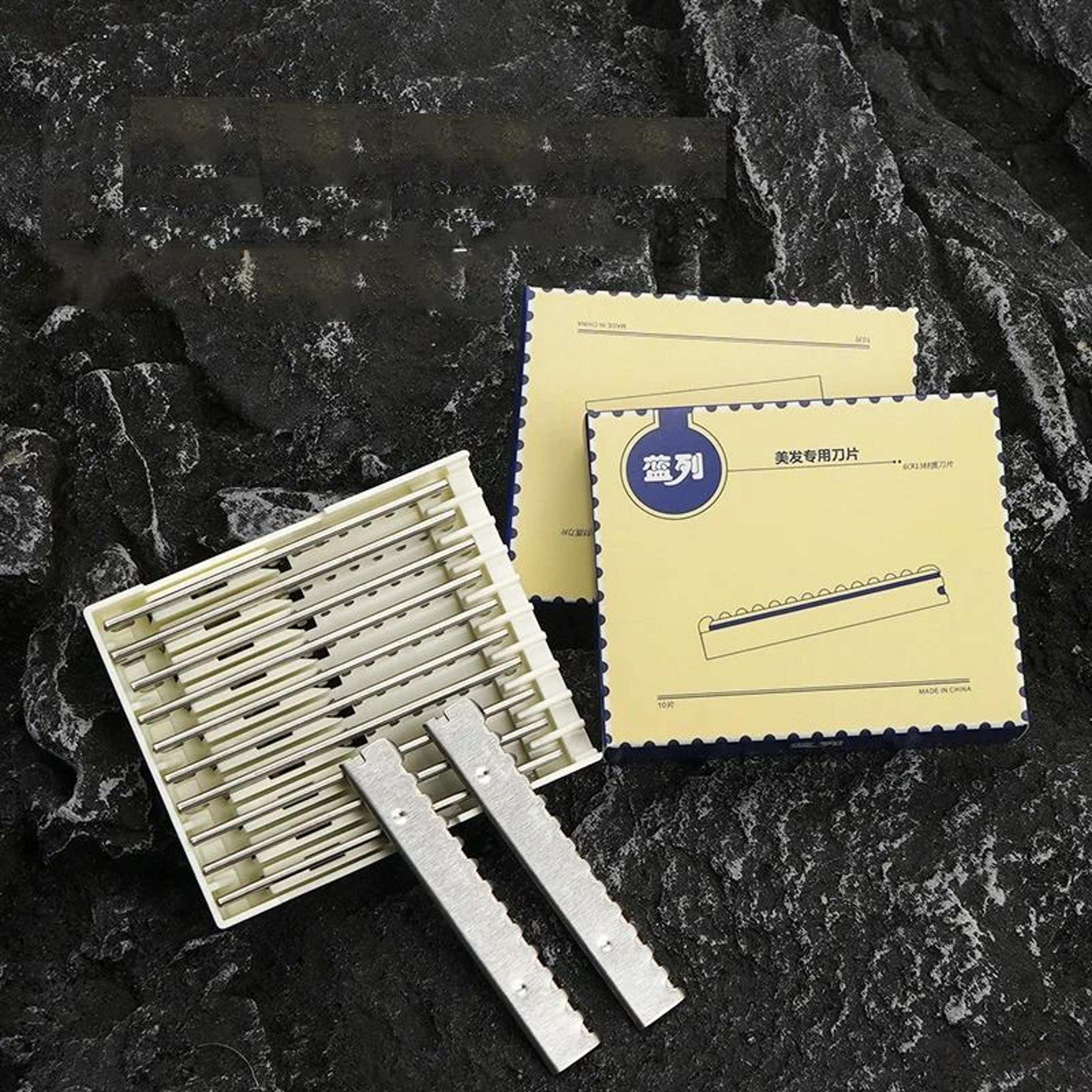 10 piece professional stainless steel hair thinning razor replacement blades