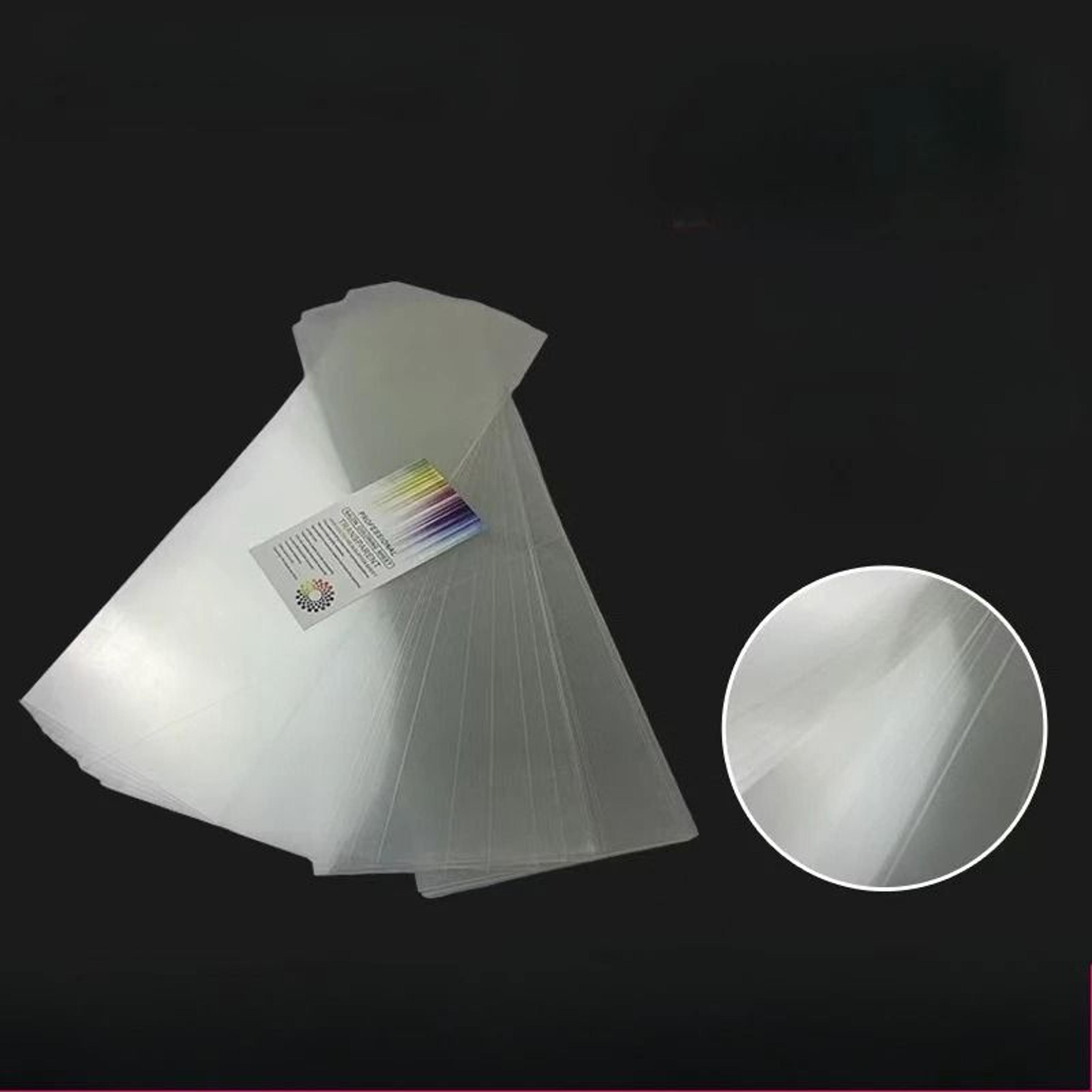 50 Piece Reusable Transparent Hair Color Isolation Meche Sheets 6