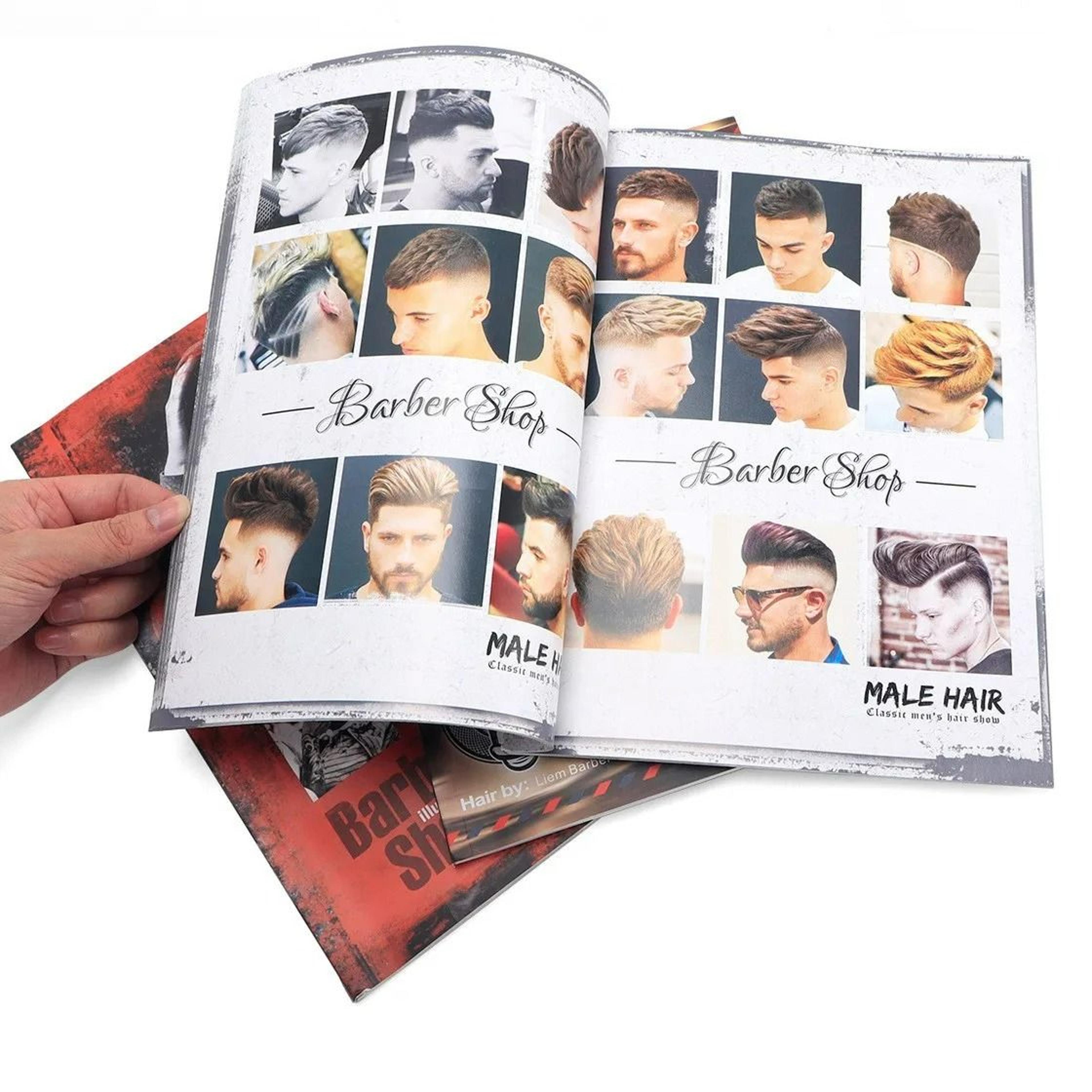 barbershop hairdressing design illustration magazine album