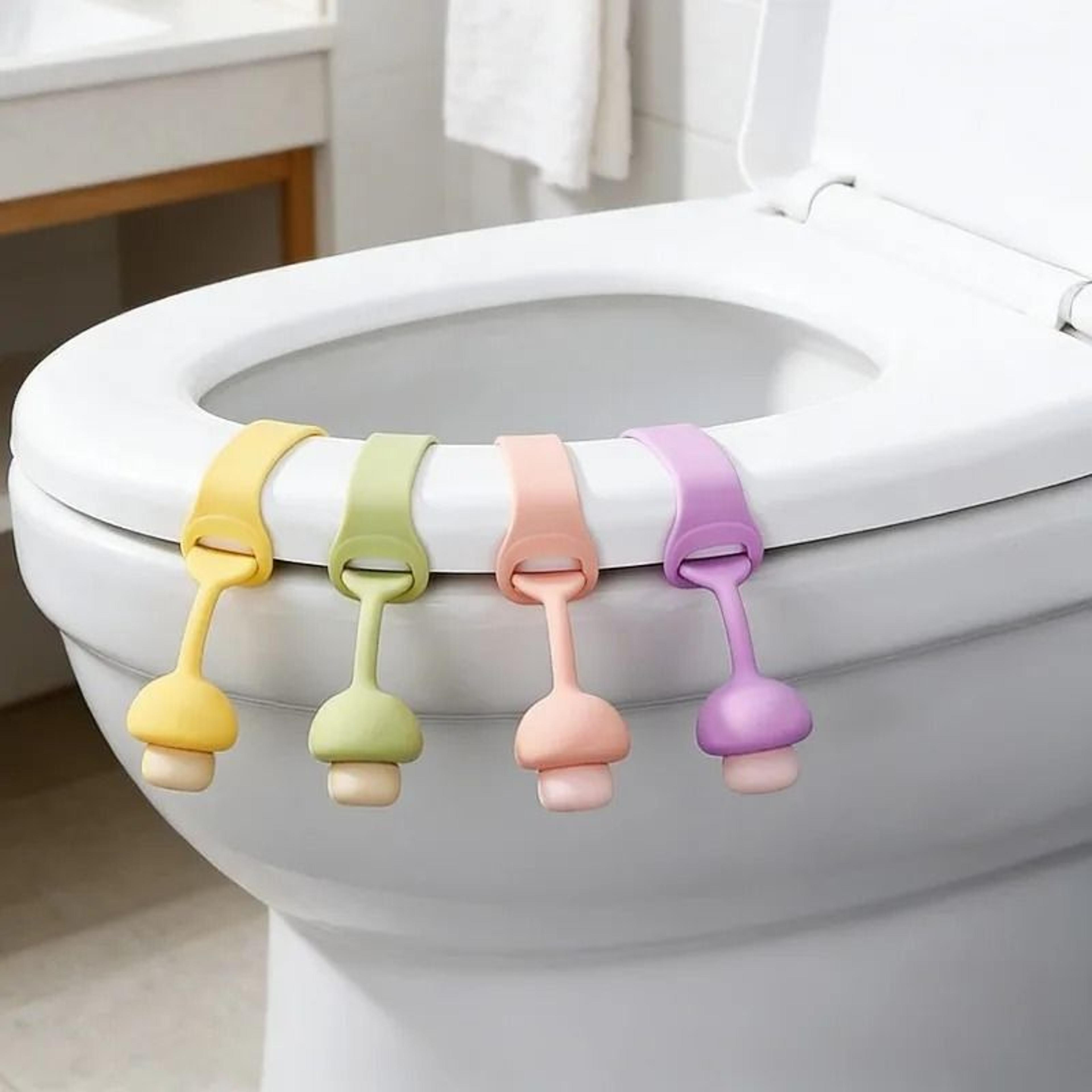 silicone toilet seat lifter and sanitary pull ring