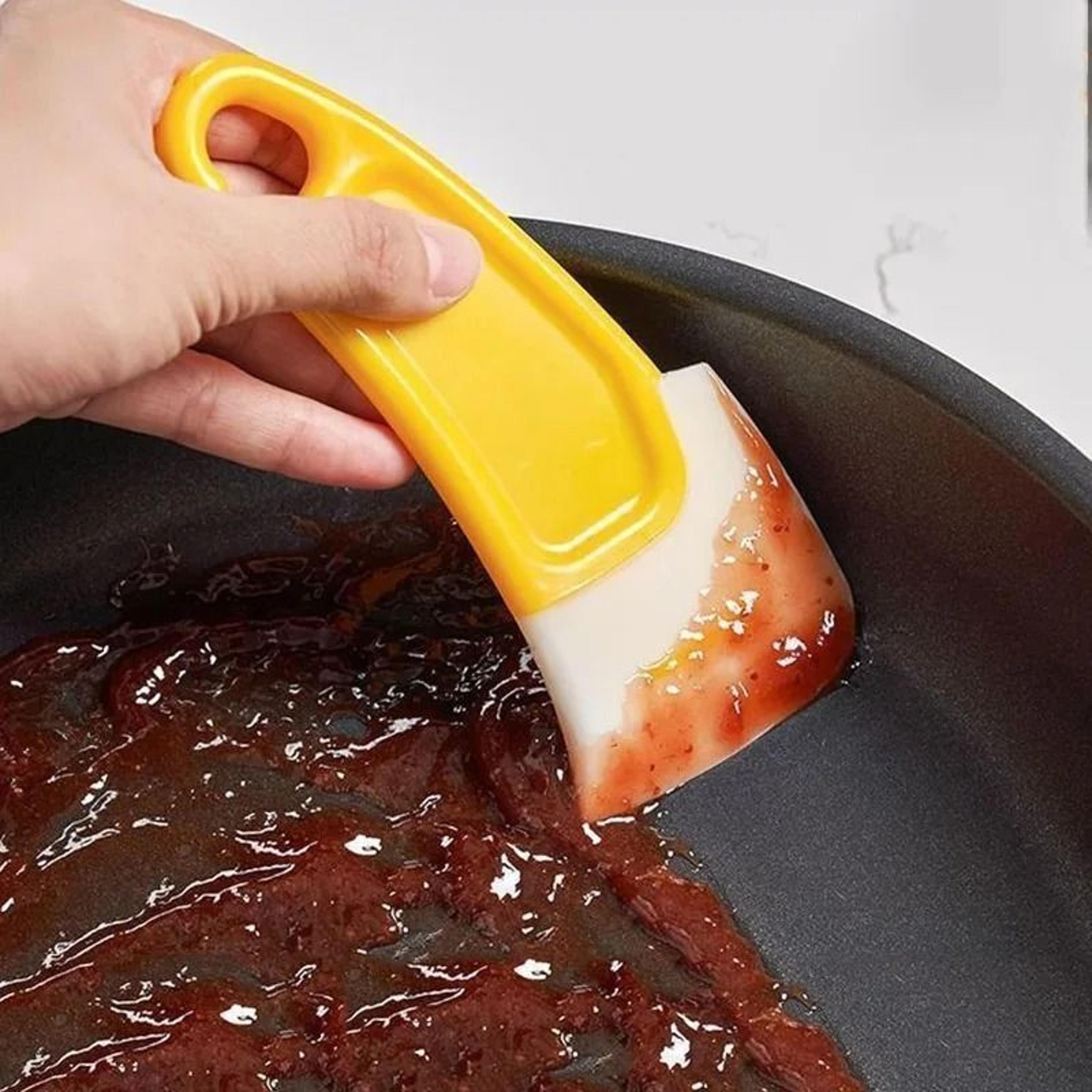 non-scratch silicone pot and dish scraper