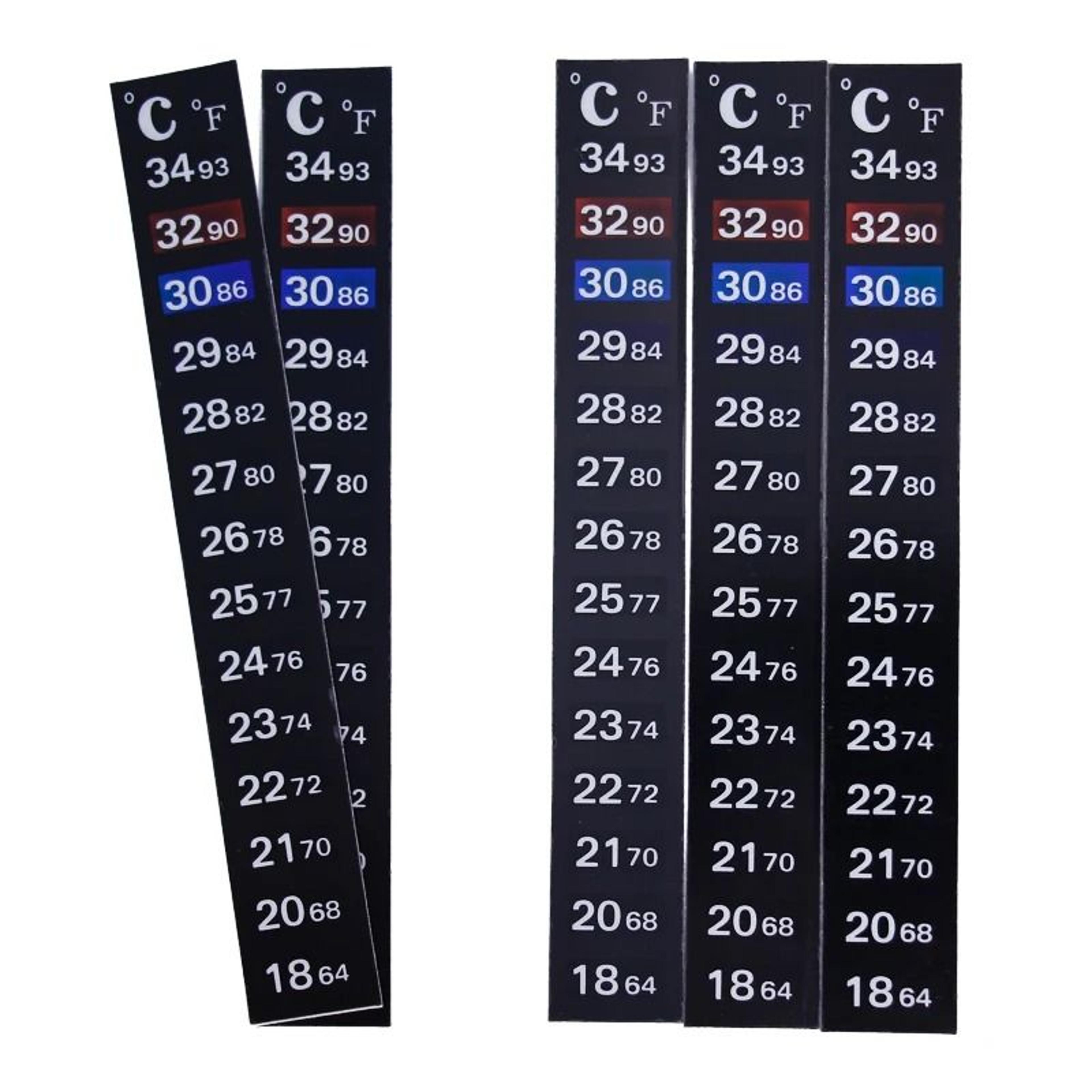 stick-on aquarium digital thermometer strips (5-pack)