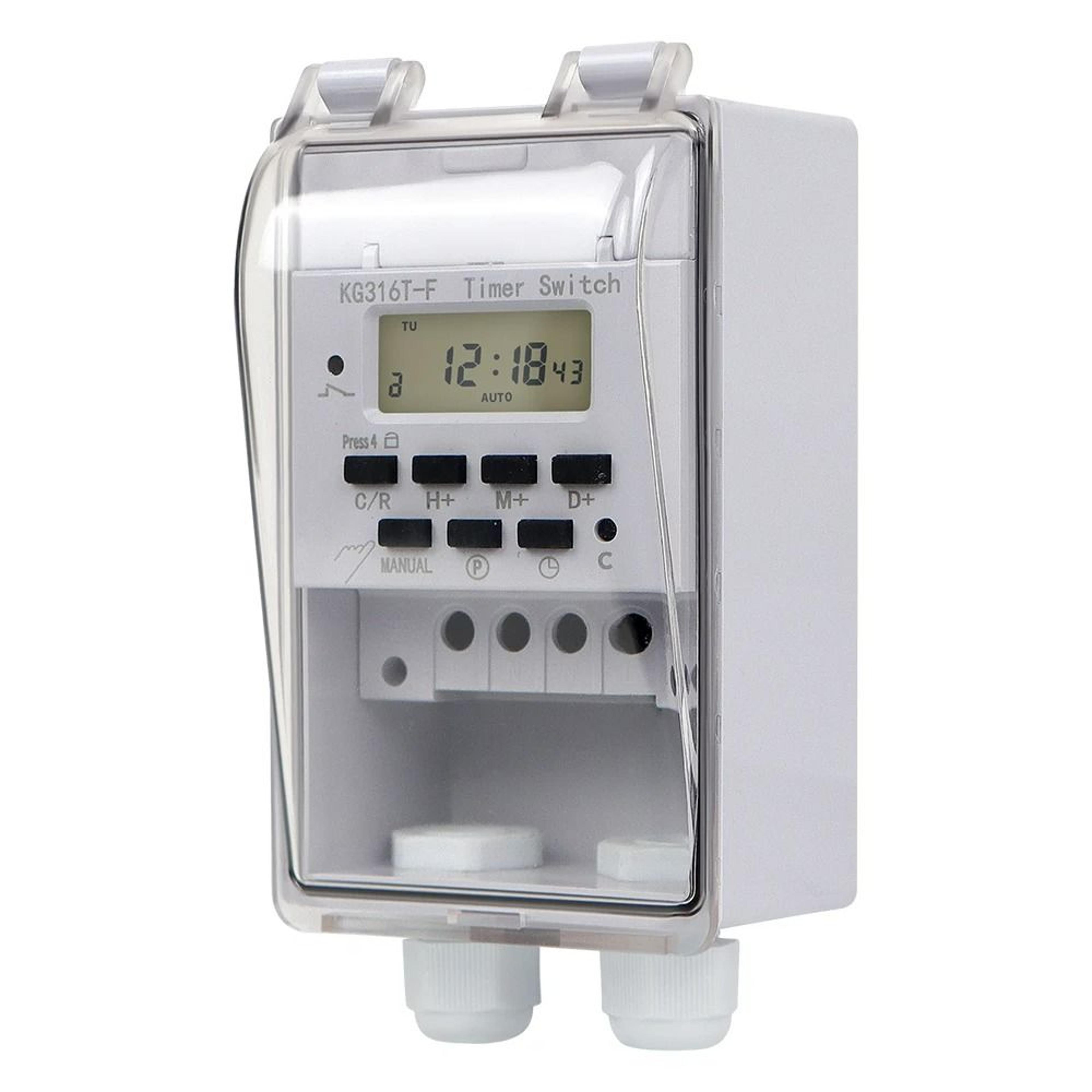 outdoor heavy-duty programmable digital timer switch box