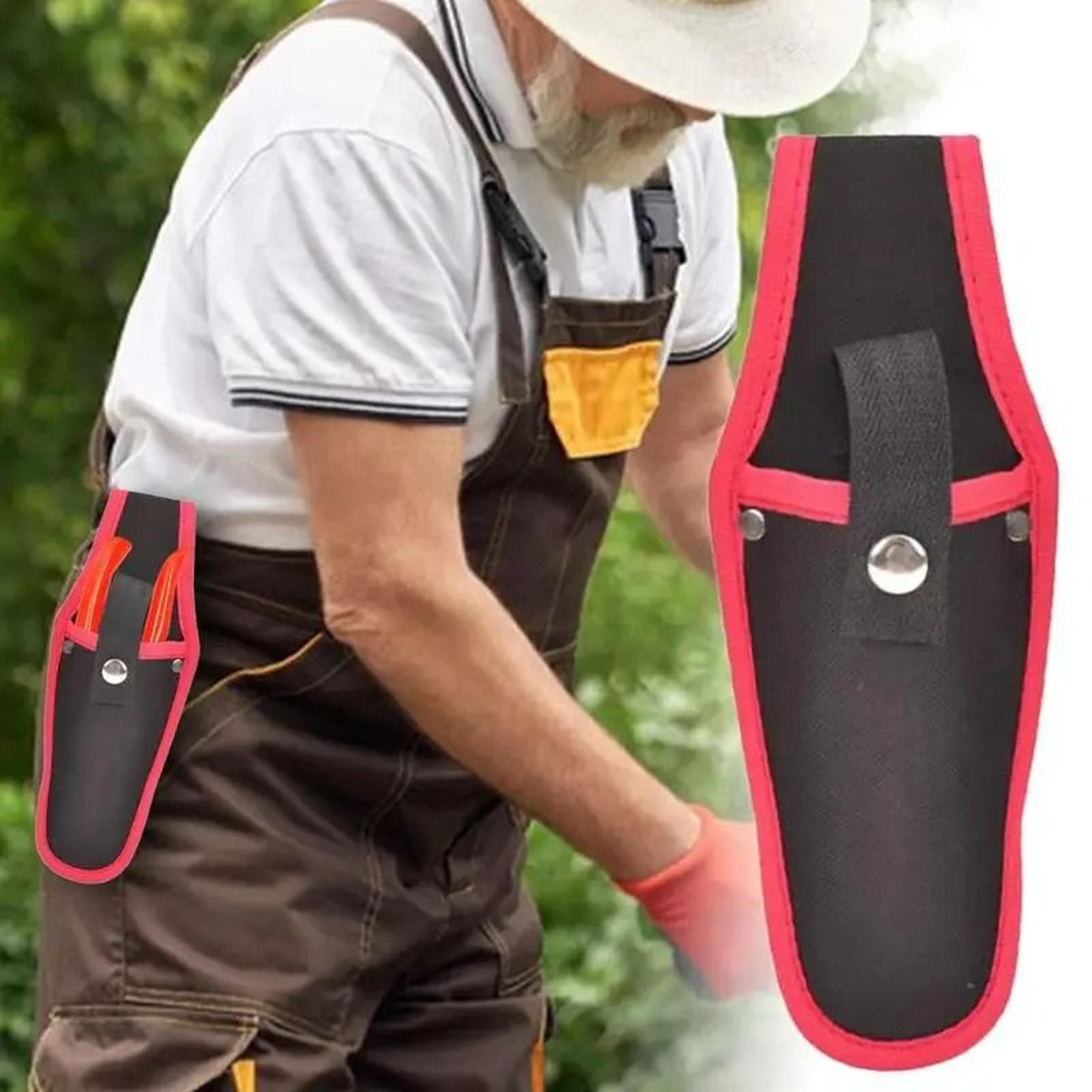 leather pruning shears holster with belt clip