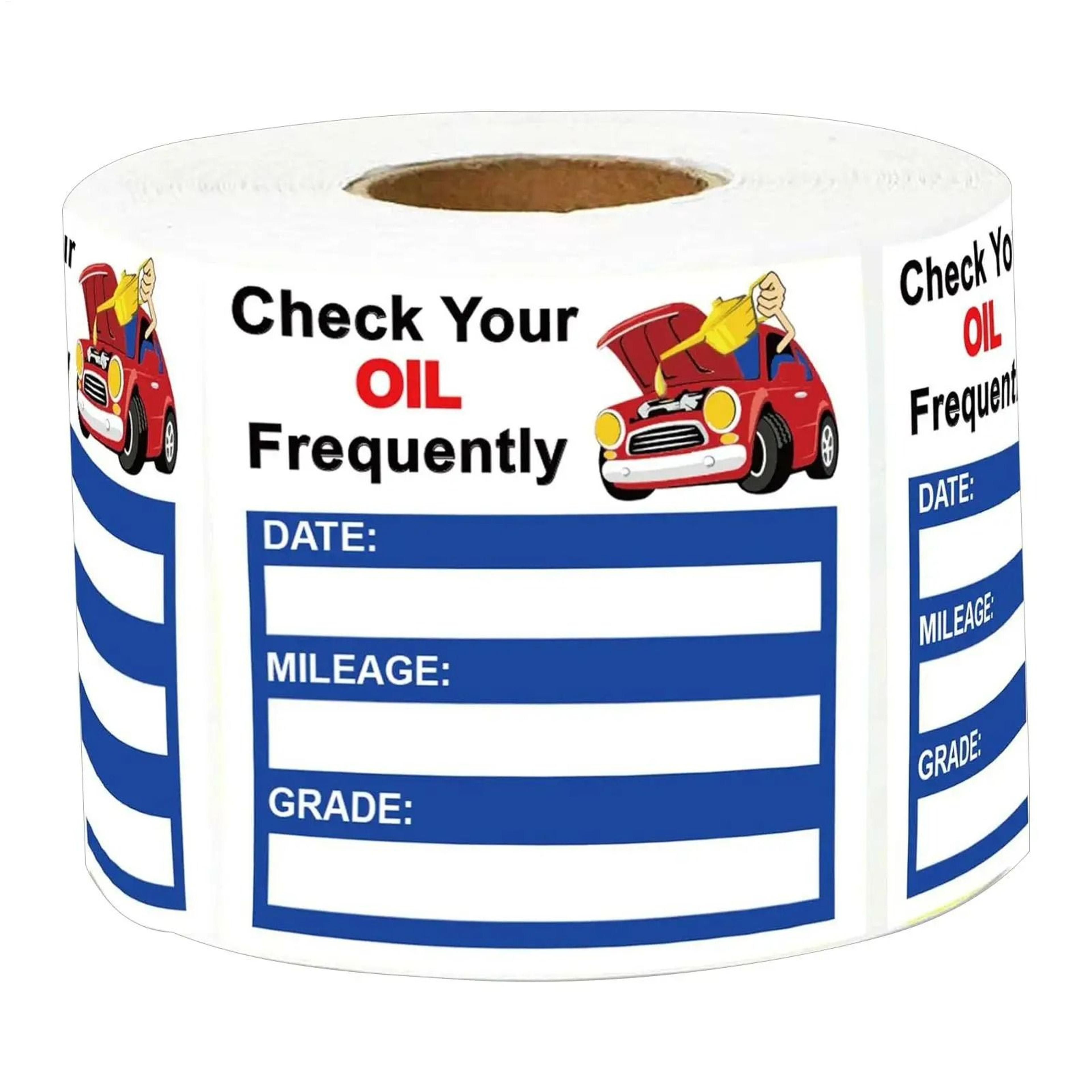 oil change maintenance service reminder stickers