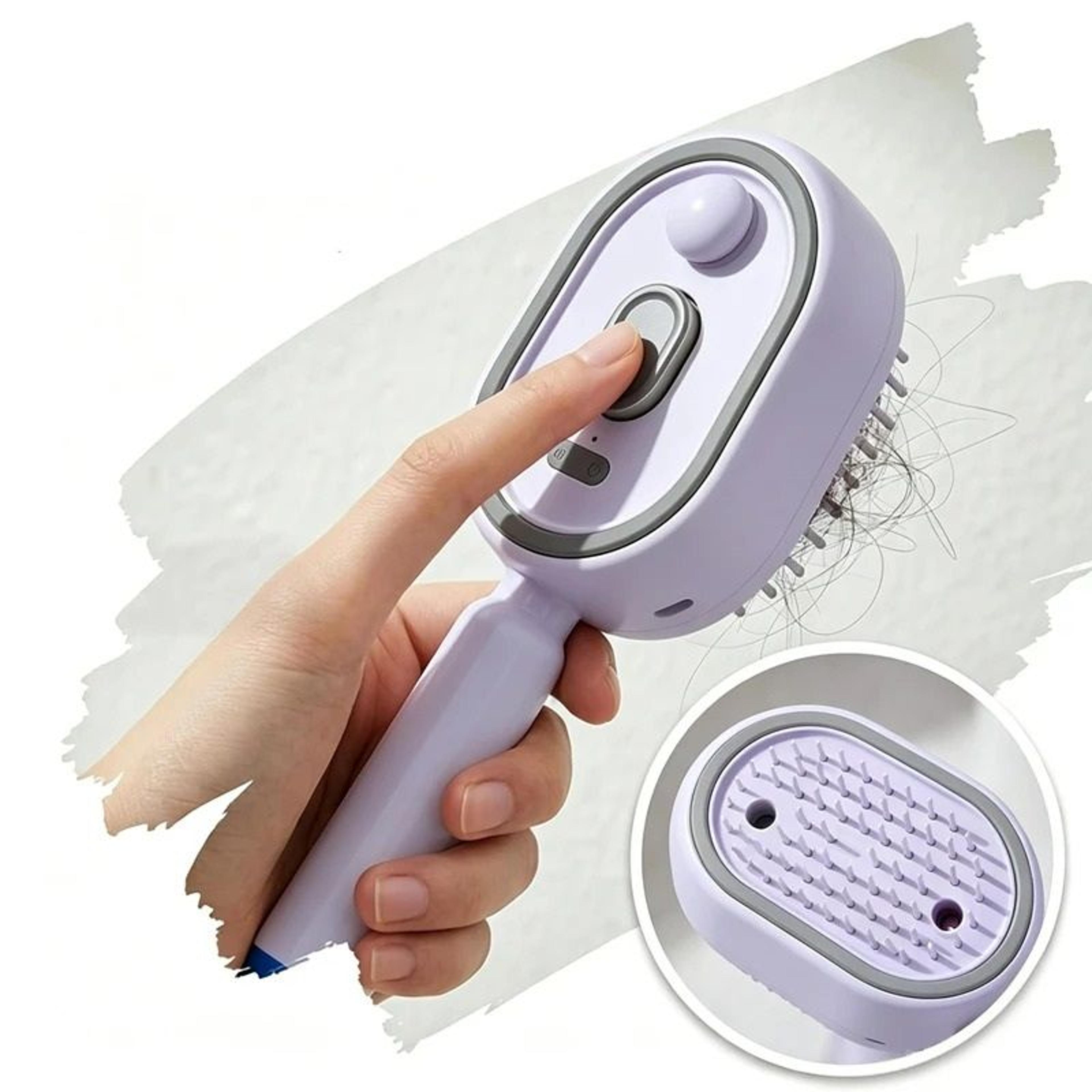 multifunctional mist spray scalp massager & anti-frizz hair brush
