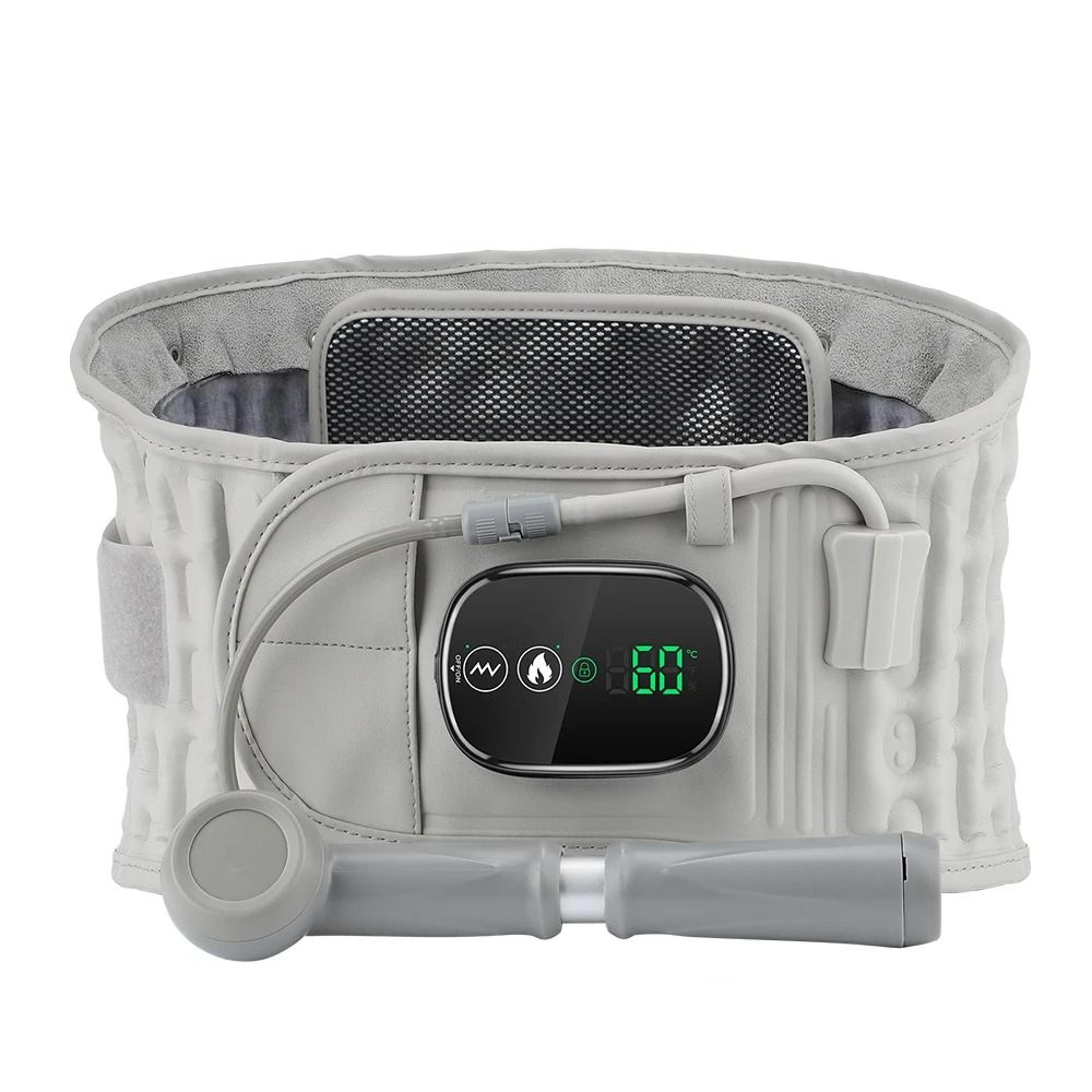 inflatable heated lumbar traction & red light massager belt