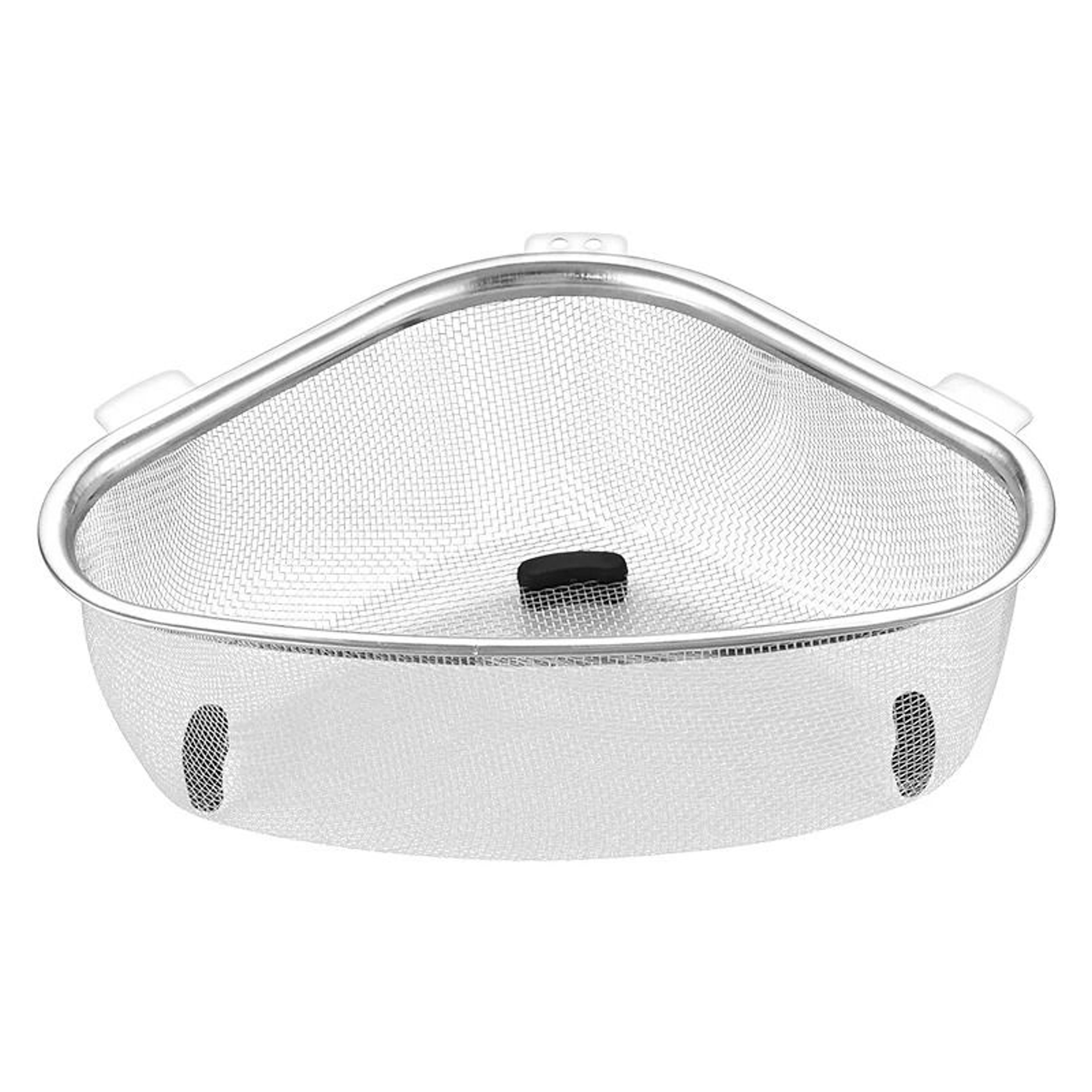 stainless steel triangle kitchen sink corner drain basket & storage strainer